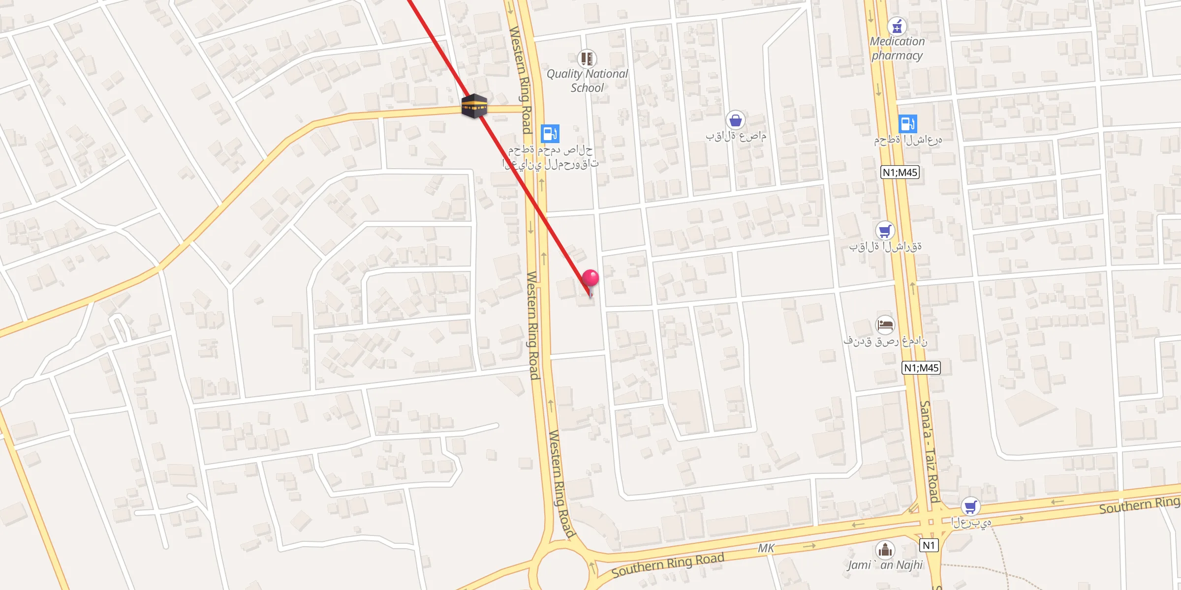 Carte de localisation : جامع الهدى