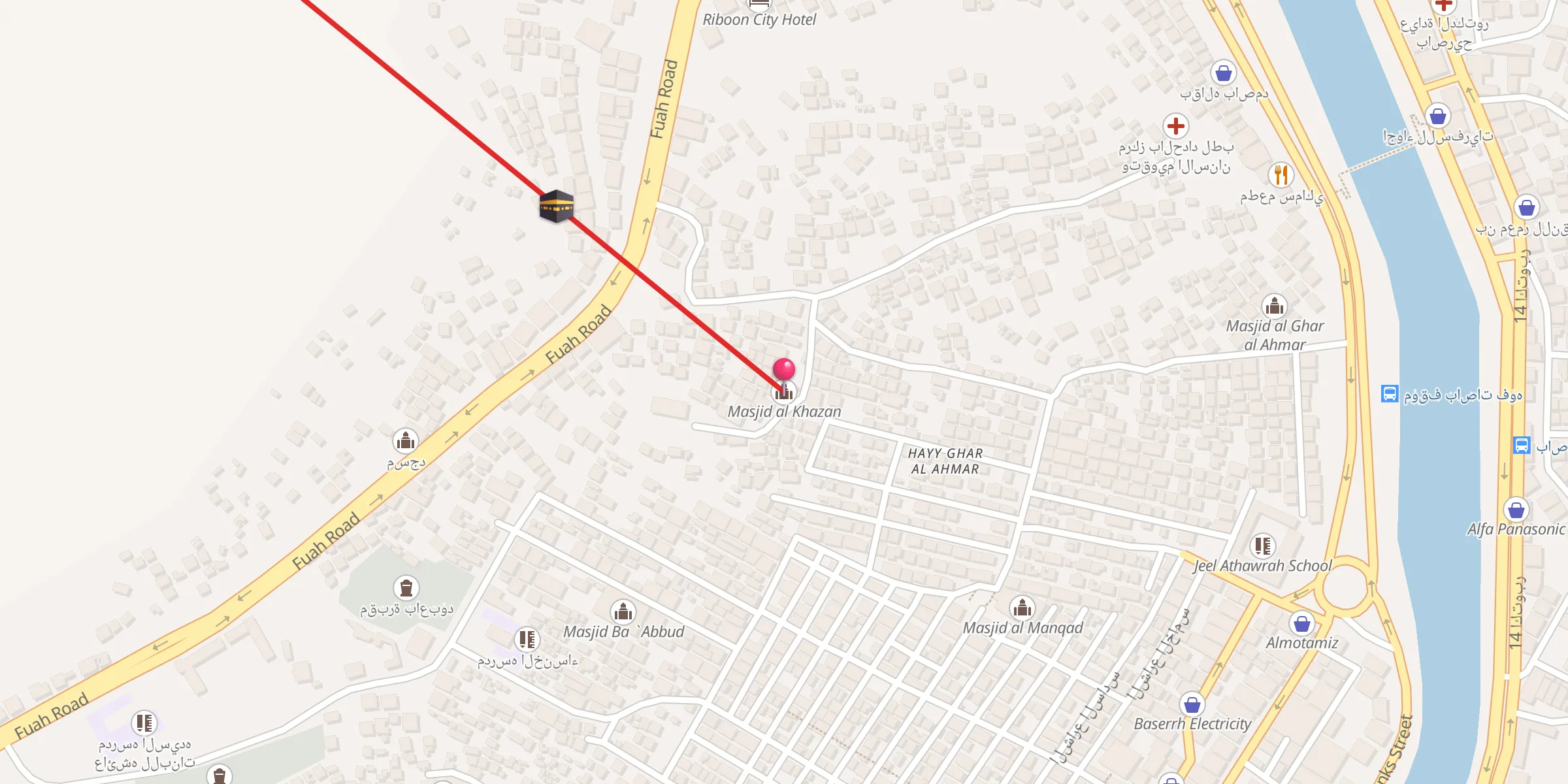 Carte de localisation : مسجد الخزان