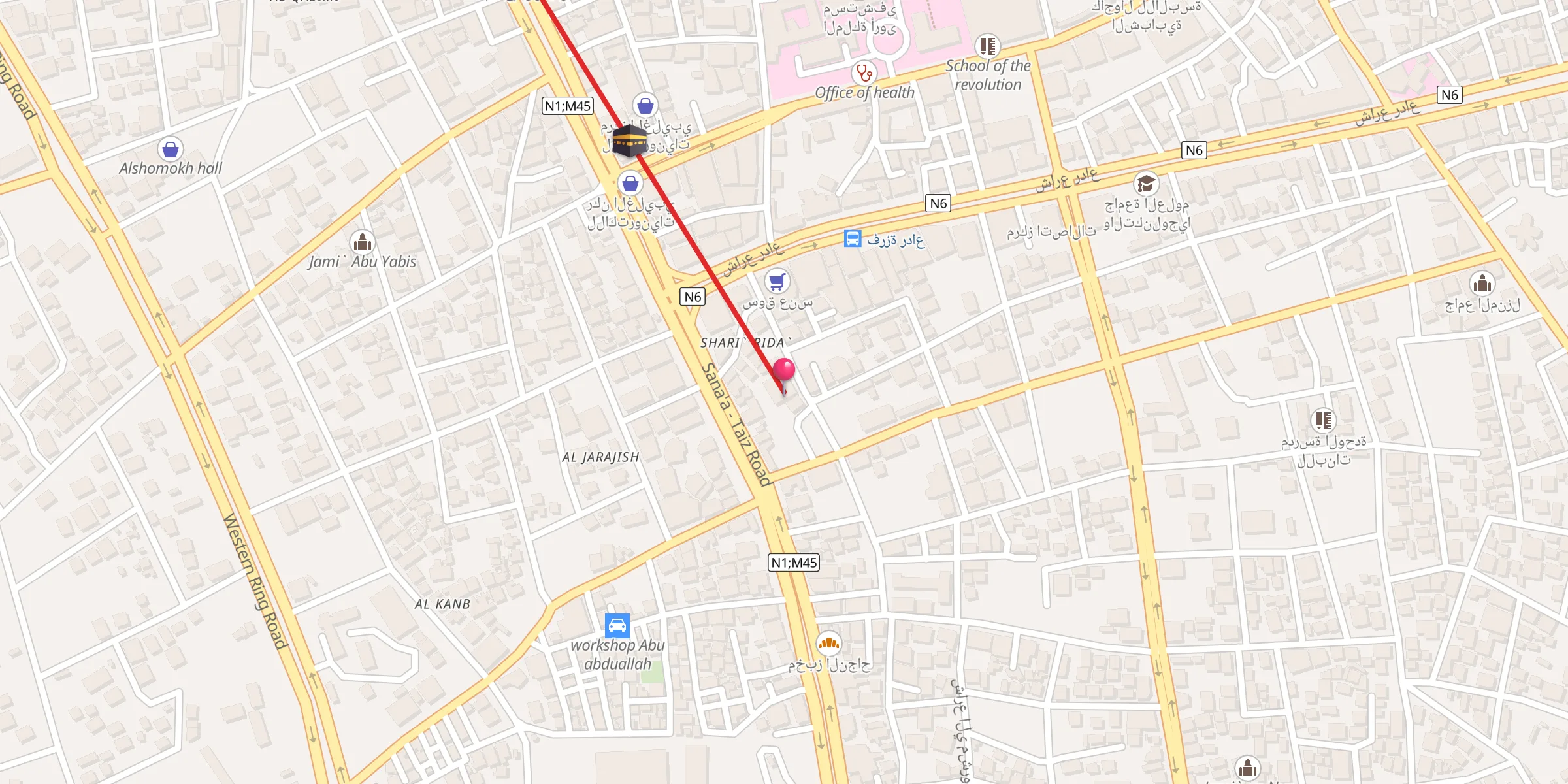 Carte de localisation : جامع بجاح