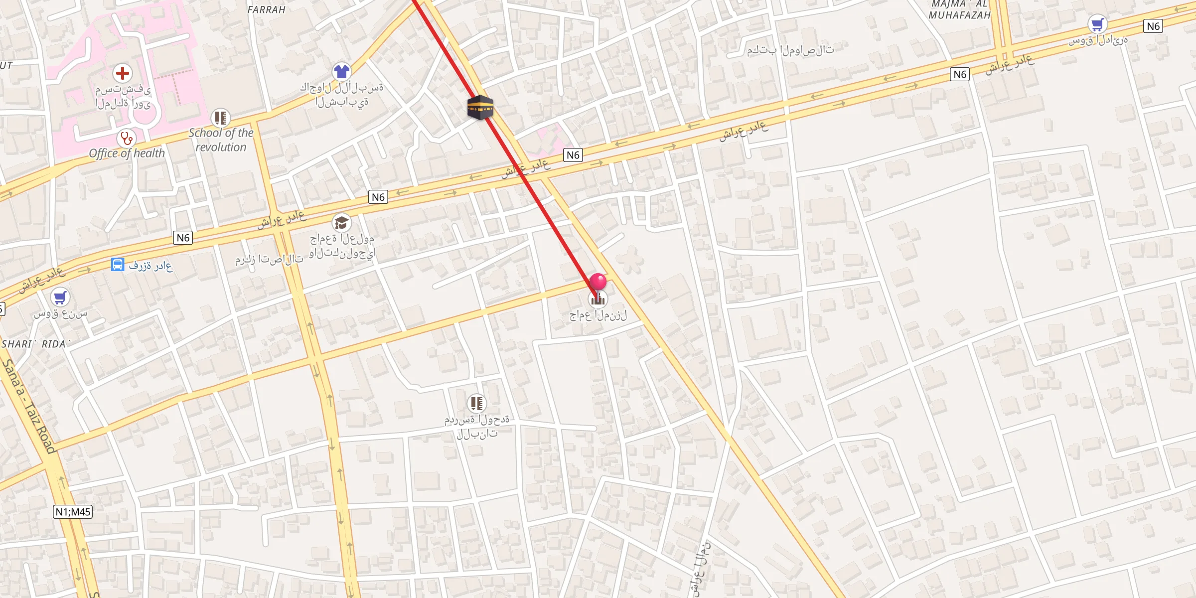 Carte de localisation : جامع المنزل