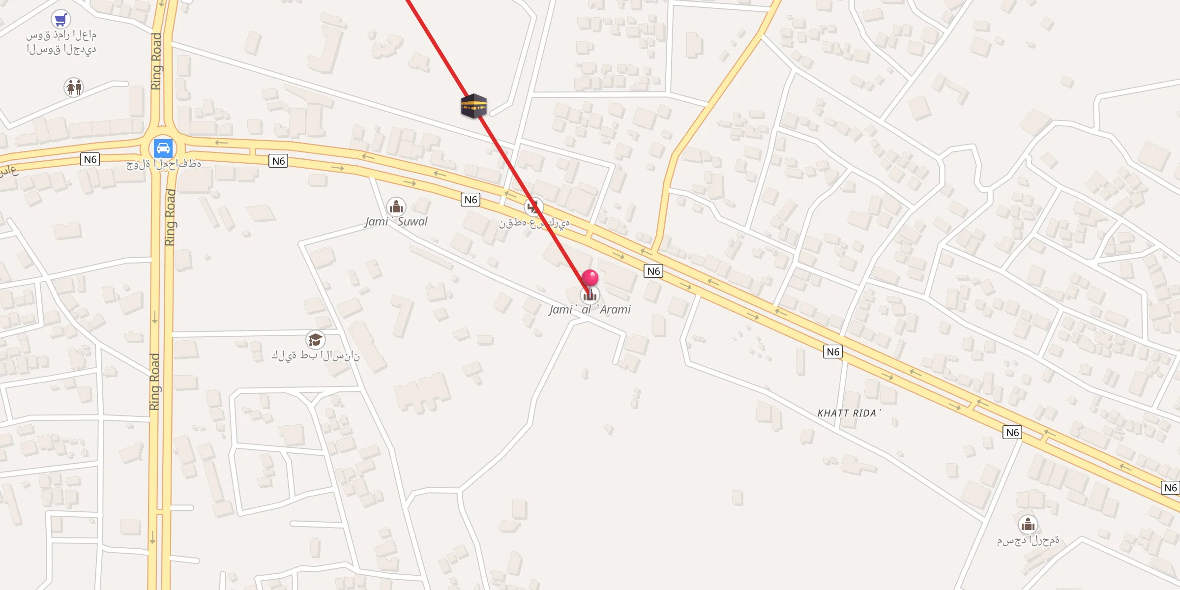 Carte de localisation : جامع العرامي