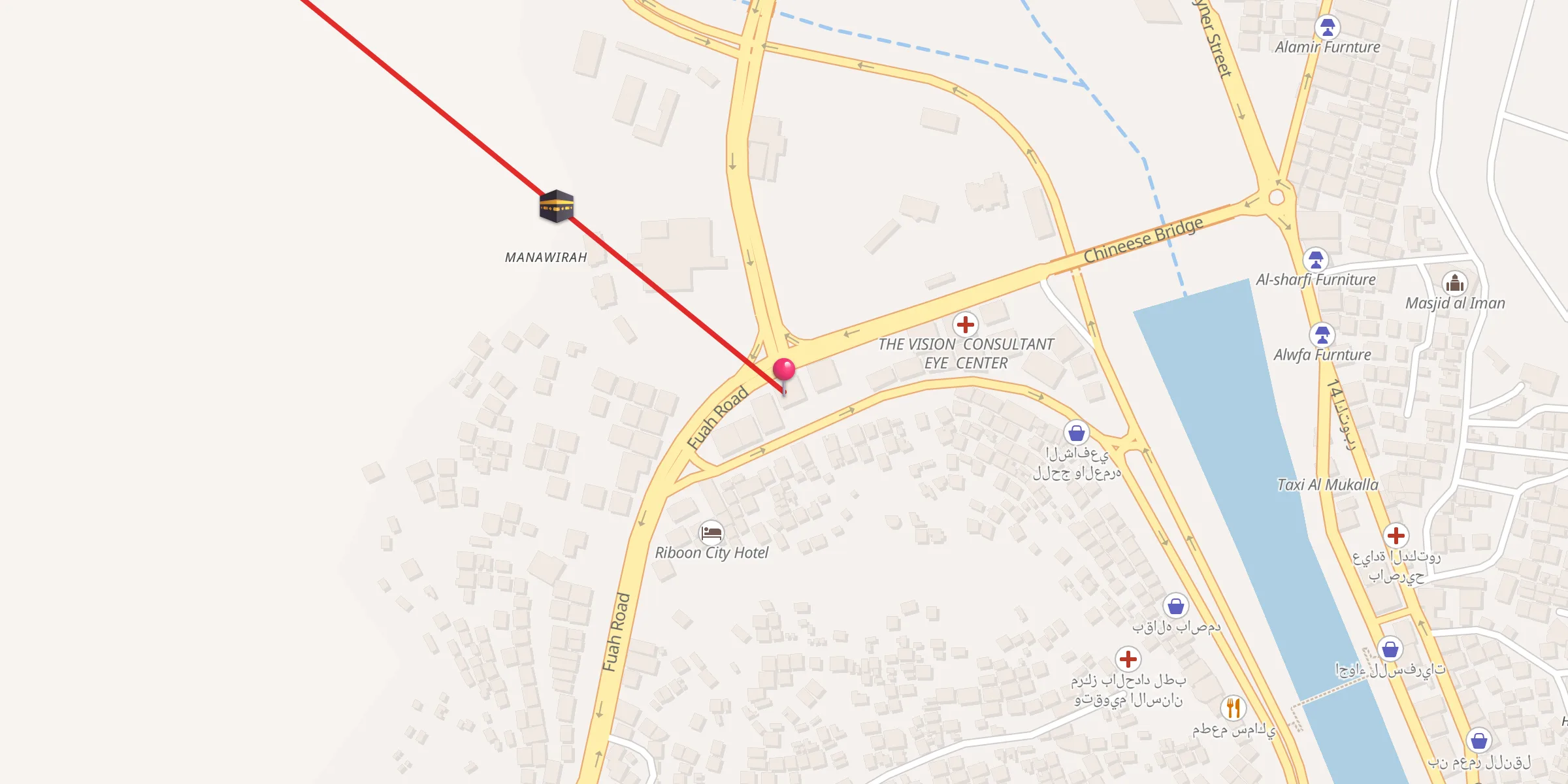 Carte de localisation : مكتب القنزل للأعمال الهندسية والمقاولات