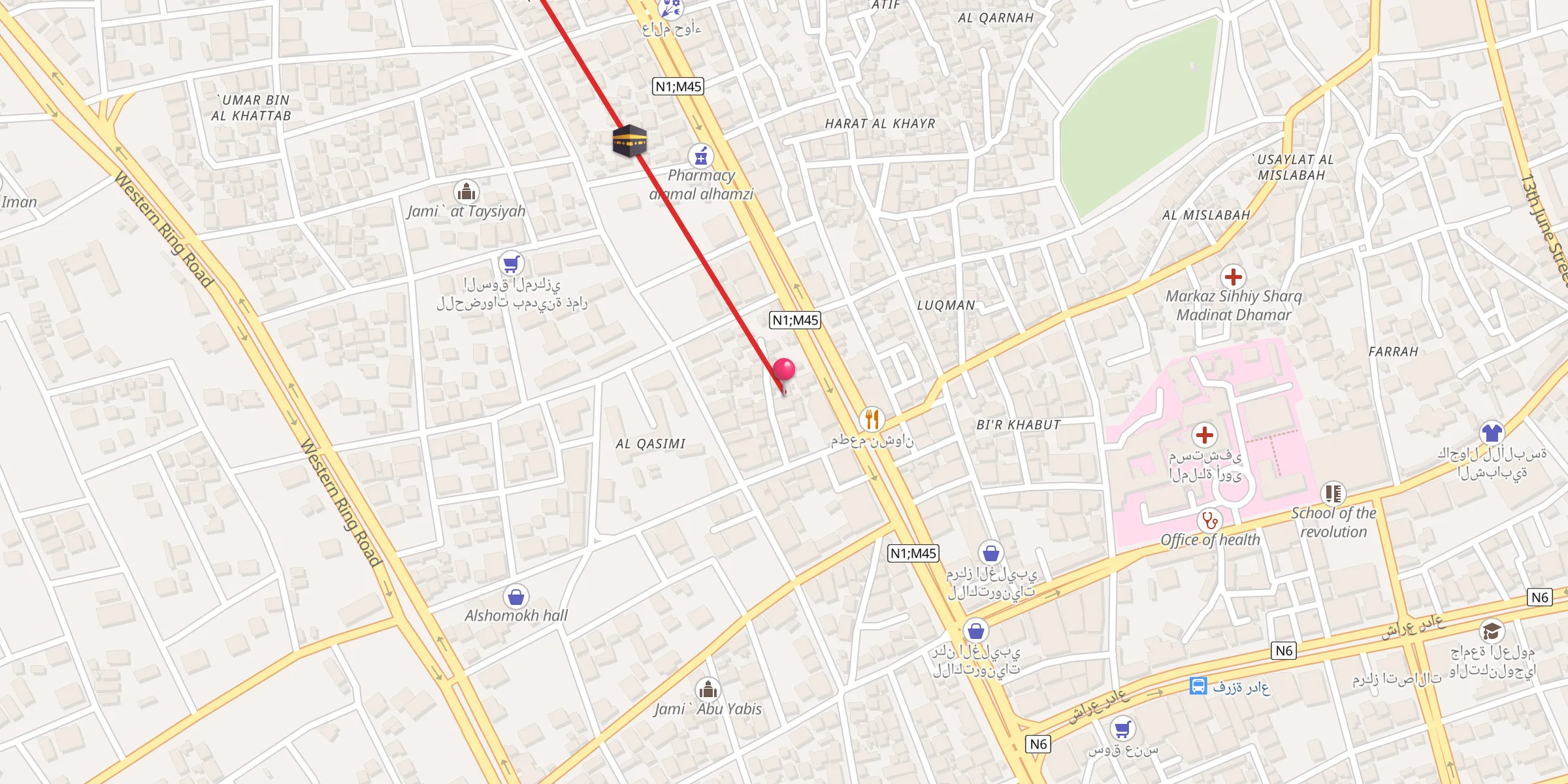 Carte de localisation : جامع التوحيد