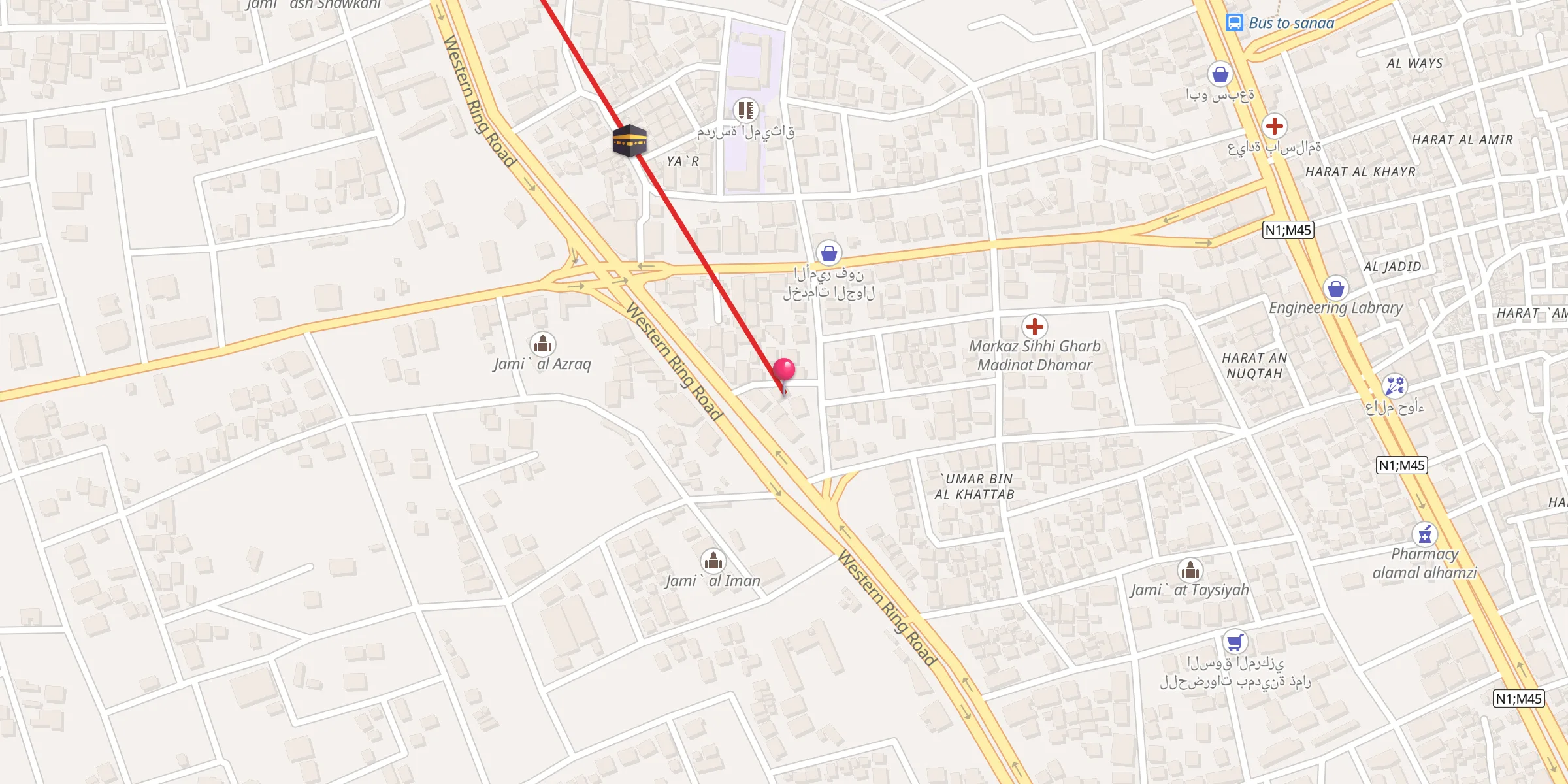 Carte de localisation : جامع الفوز