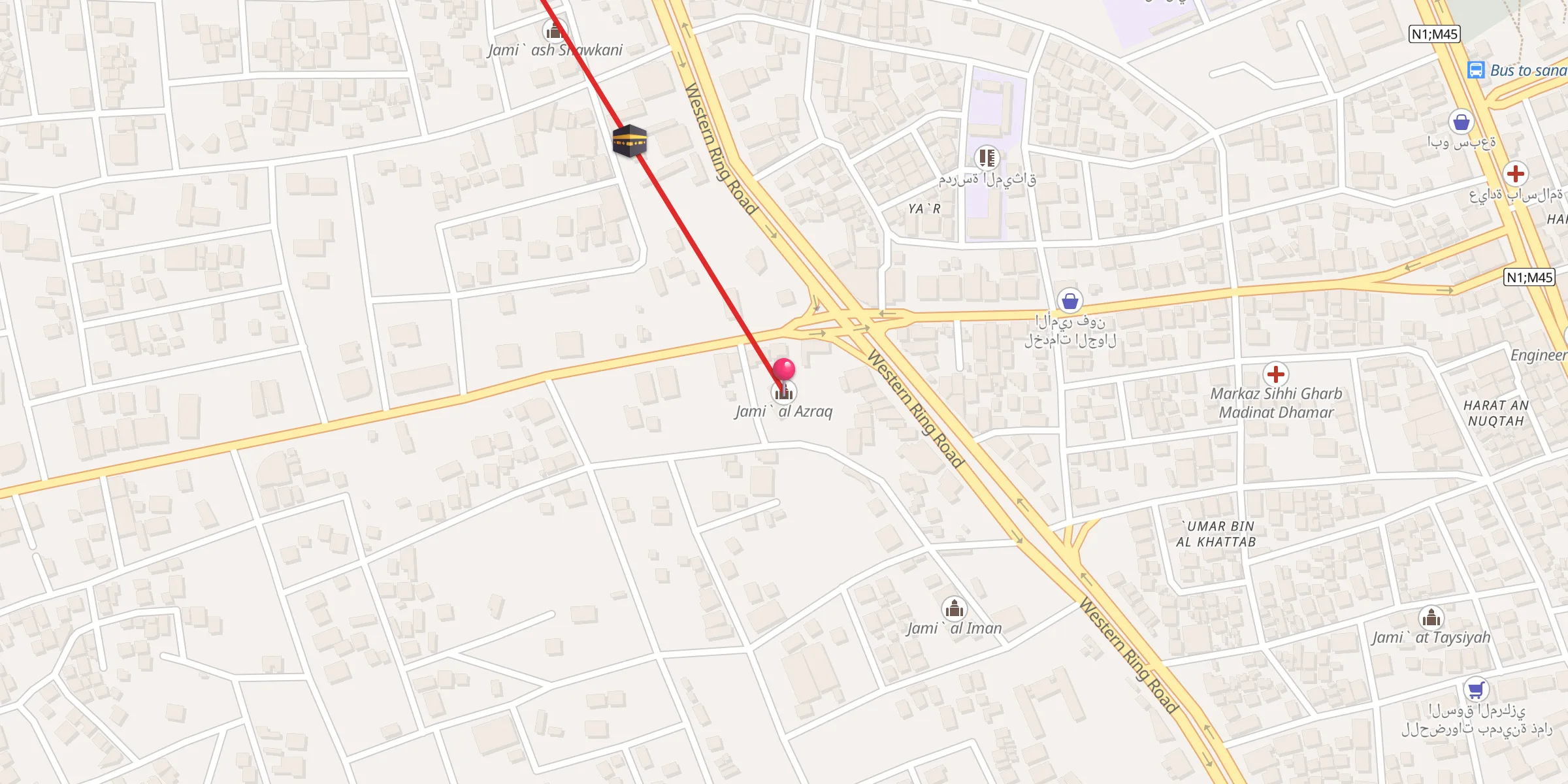 Carte de localisation : جامع الأزرق