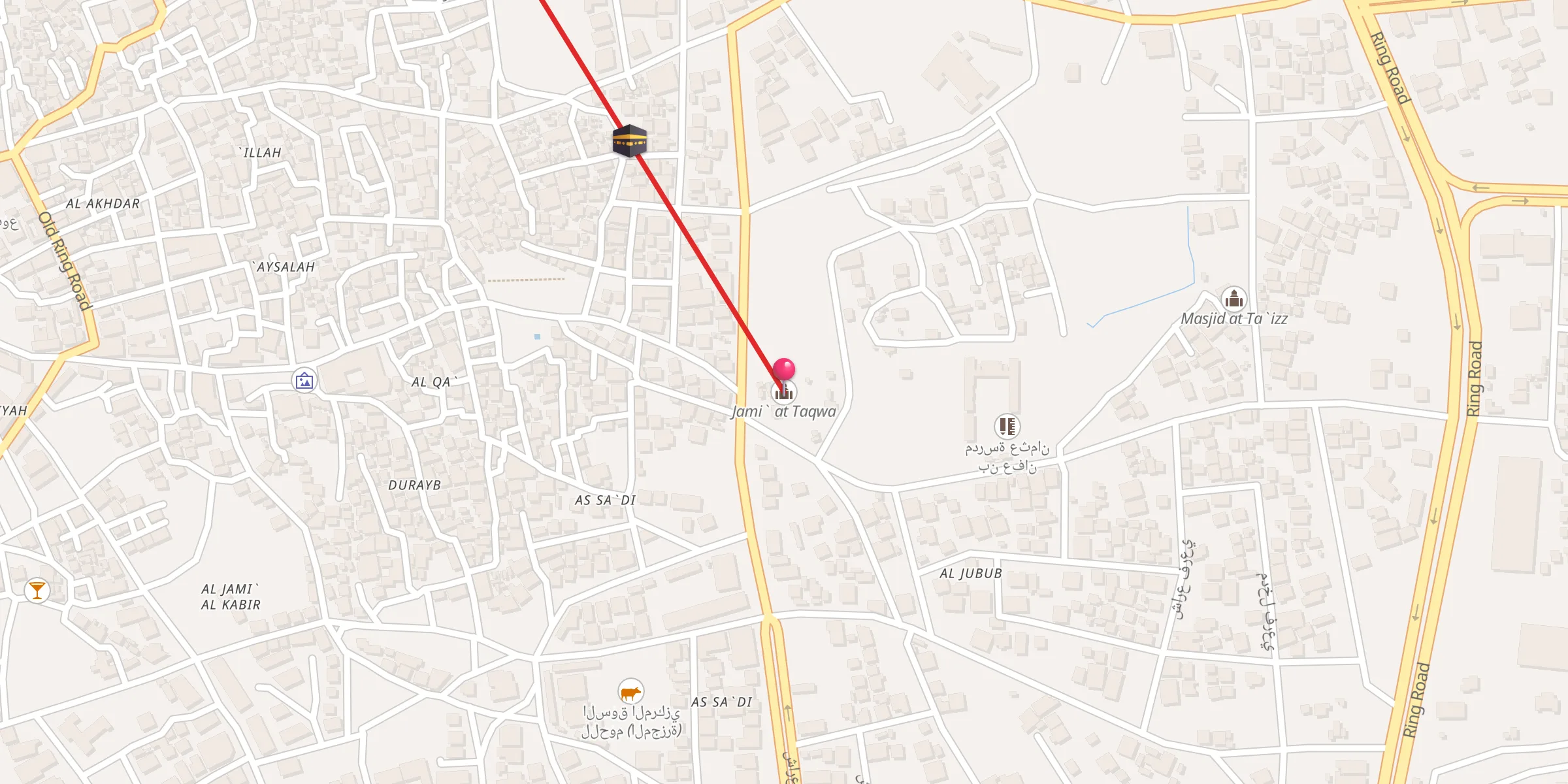 Carte de localisation : جامع التقوى