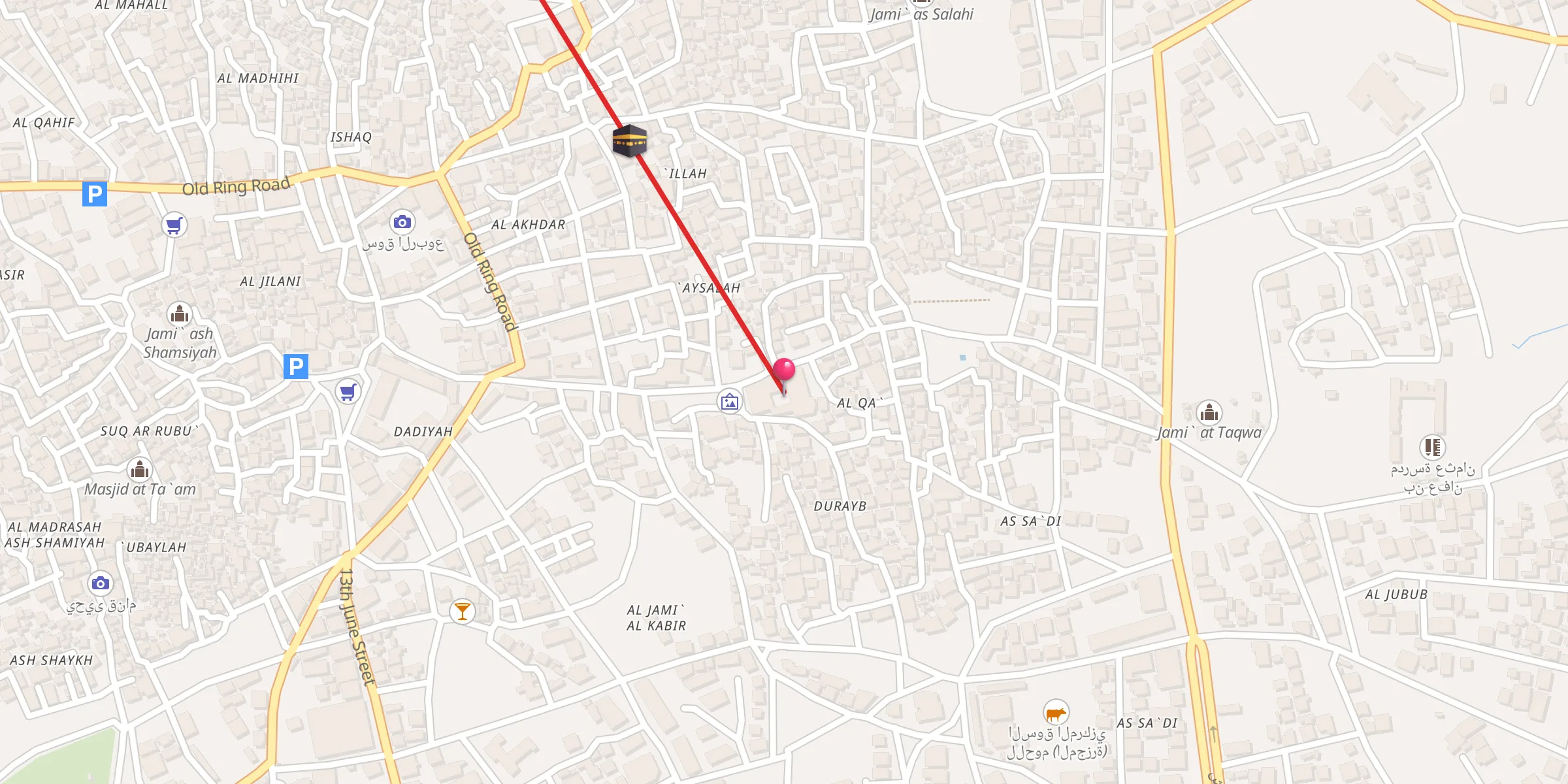 Carte de localisation : المسجد الكبير