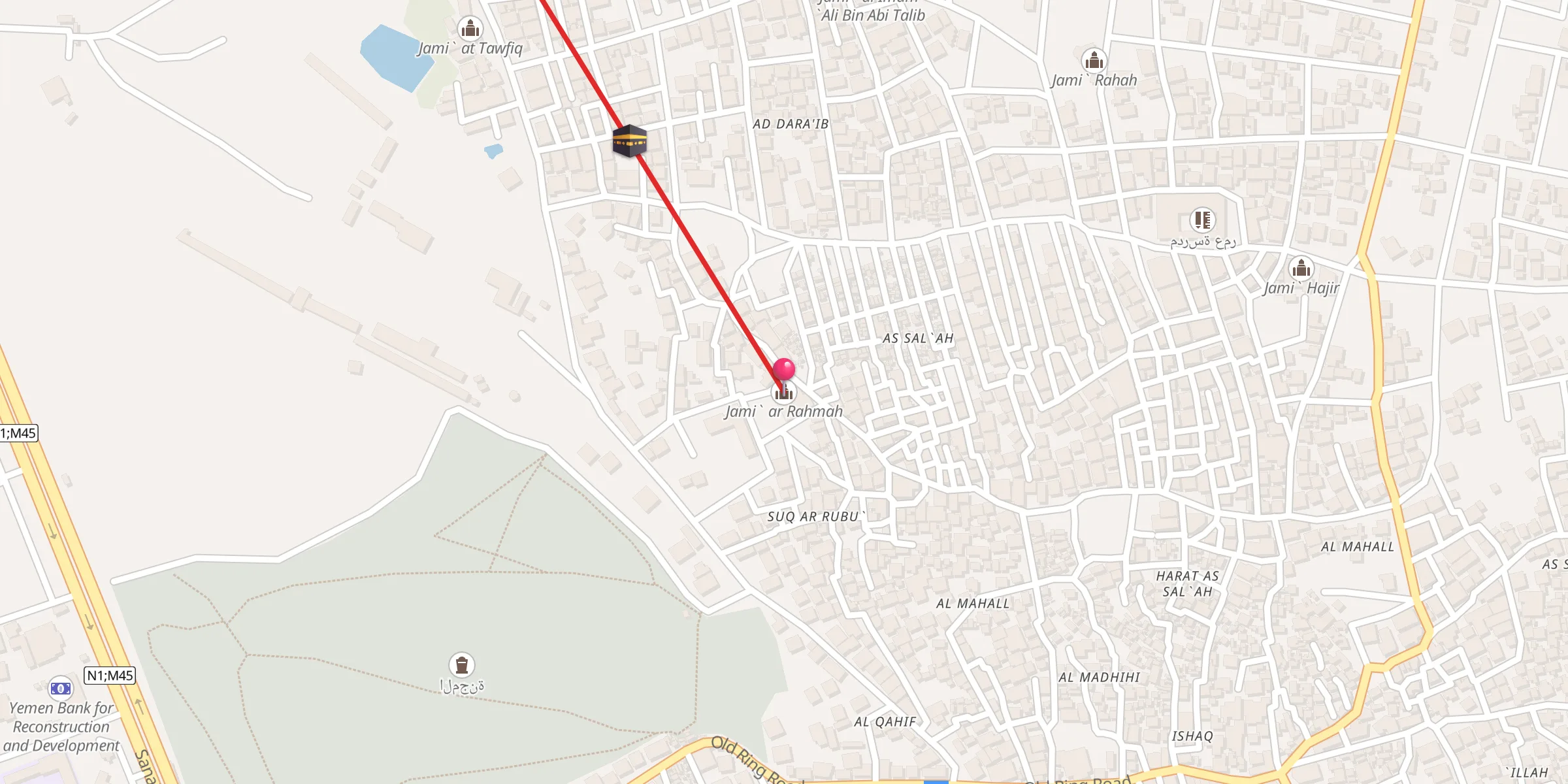 Carte de localisation : جامع الرحمة