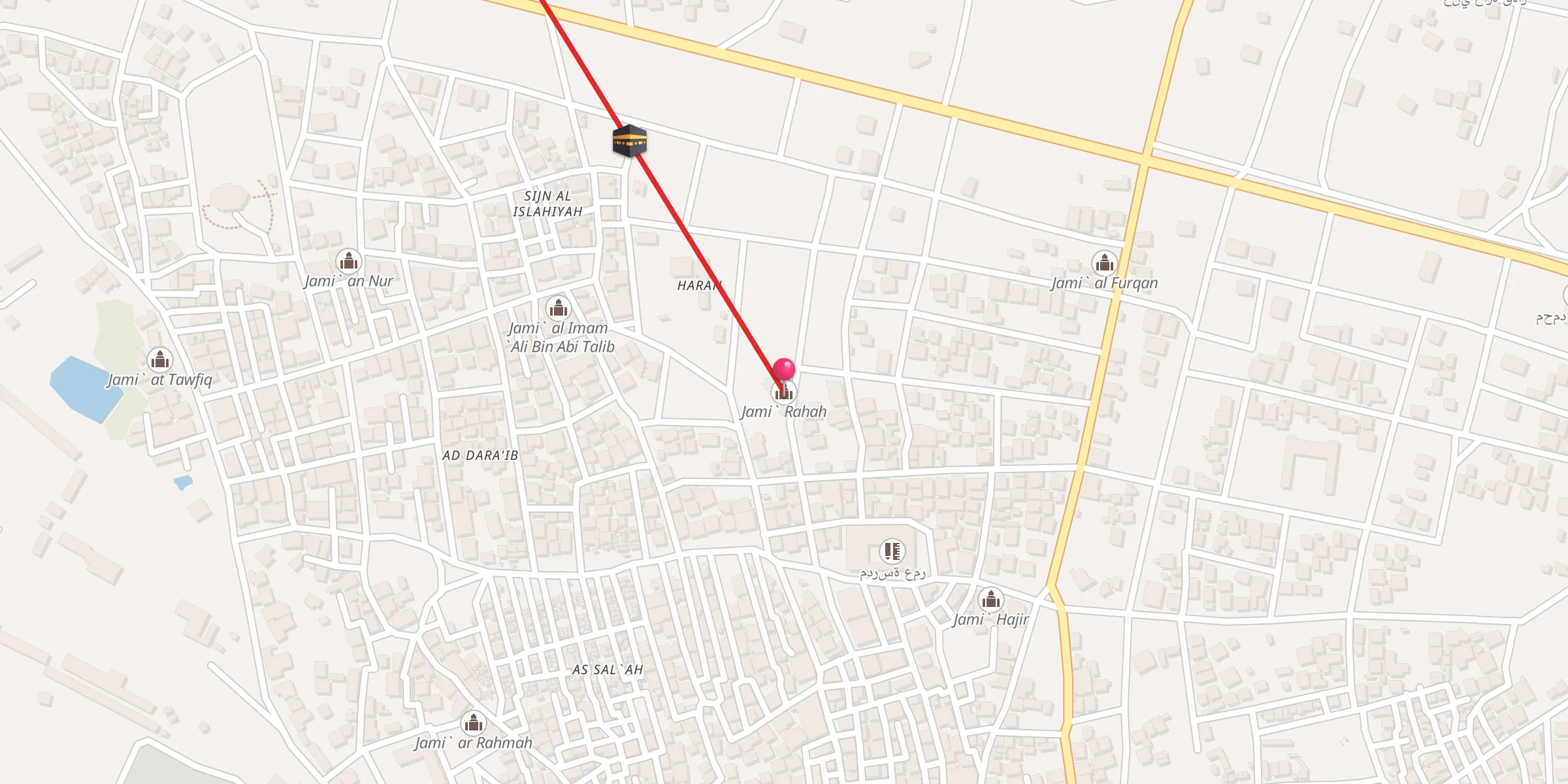 Carte de localisation : جامع راحة