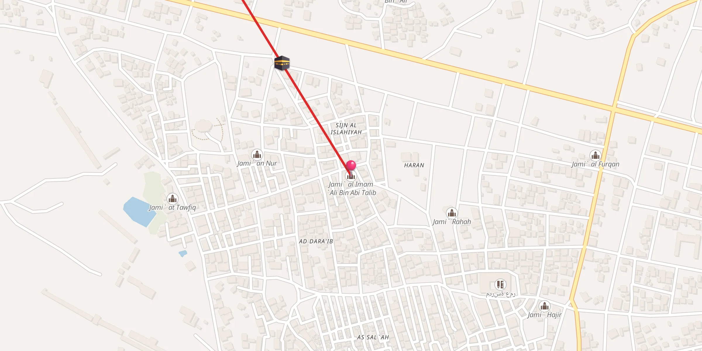 Carte de localisation : جامع الإمام علي بن أبي طالب