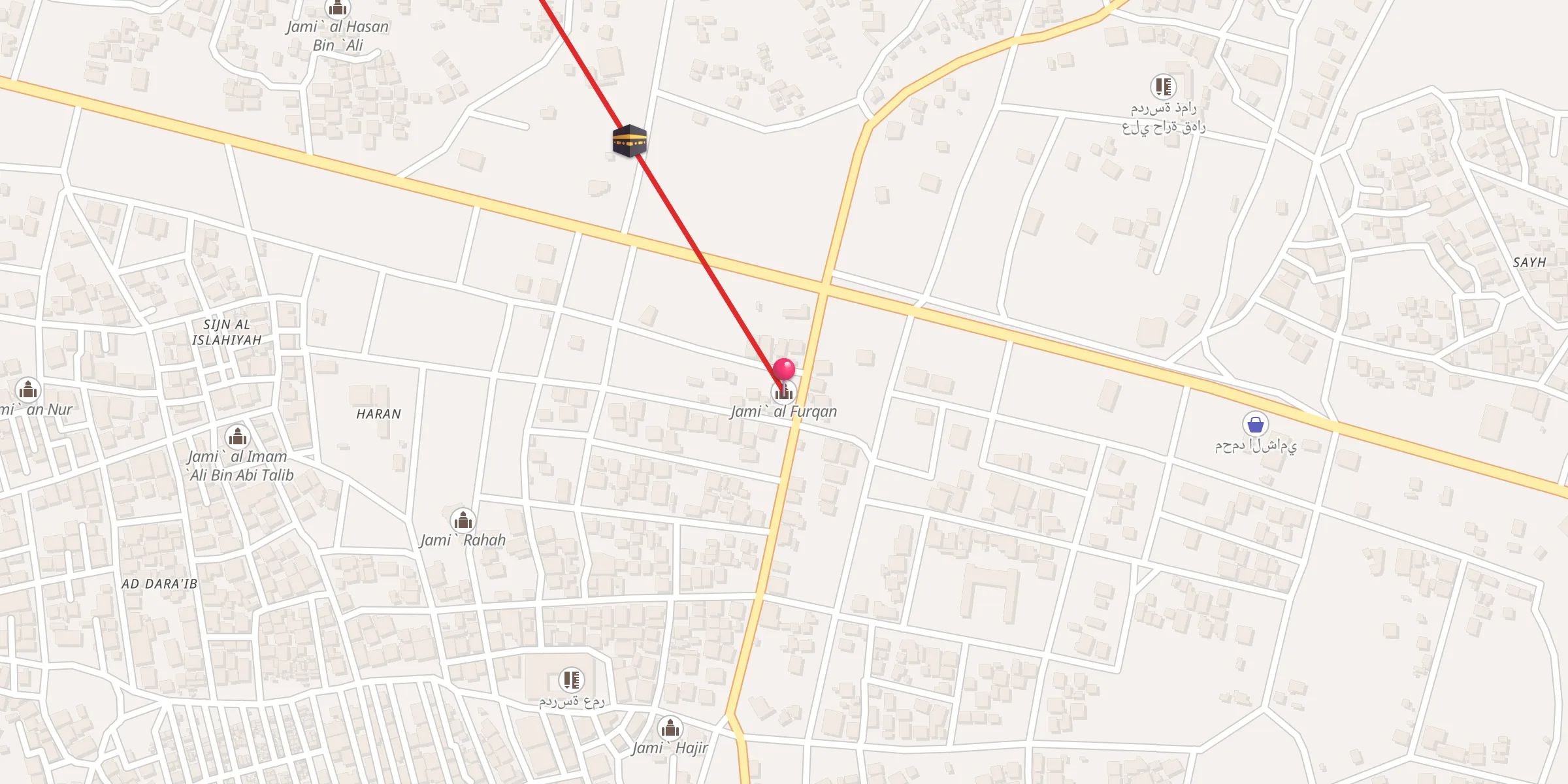 Carte de localisation : جامع الفرقان