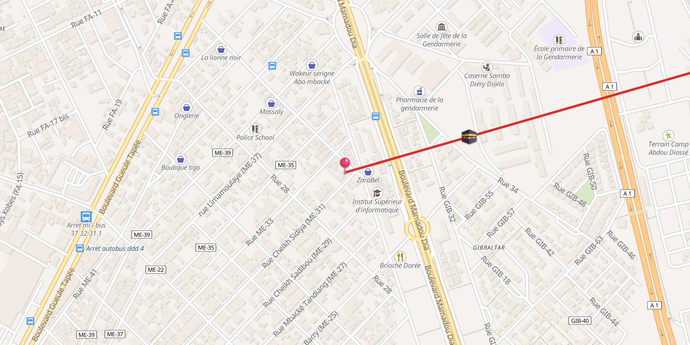 Carte de localisation : Diack Bambara