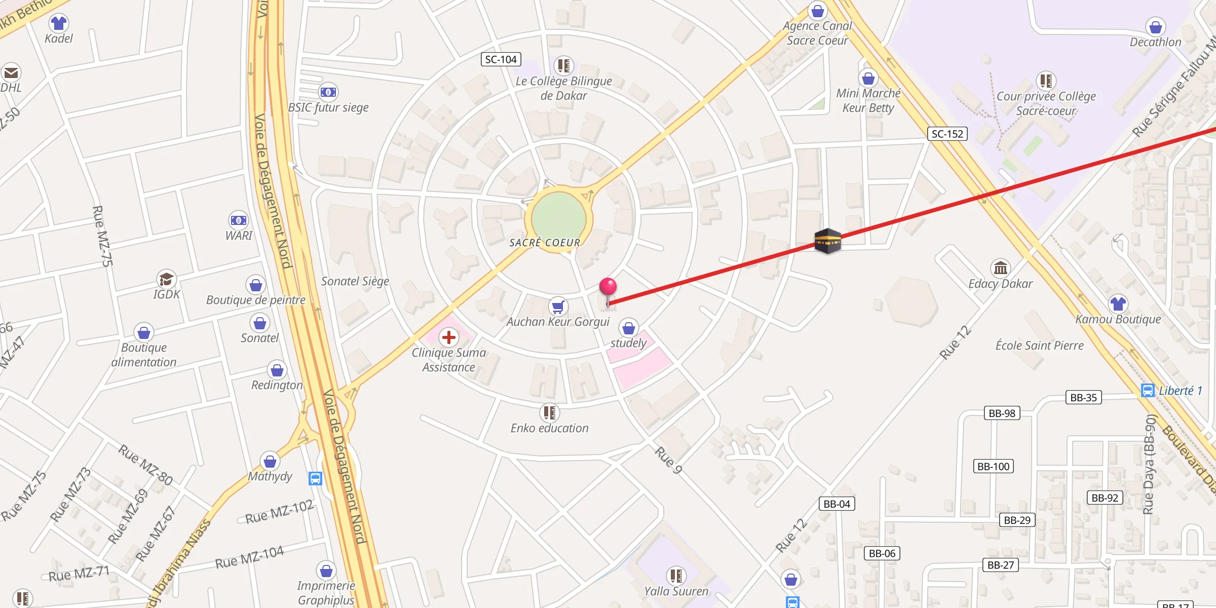 Carte de localisation : Al Mutazamin