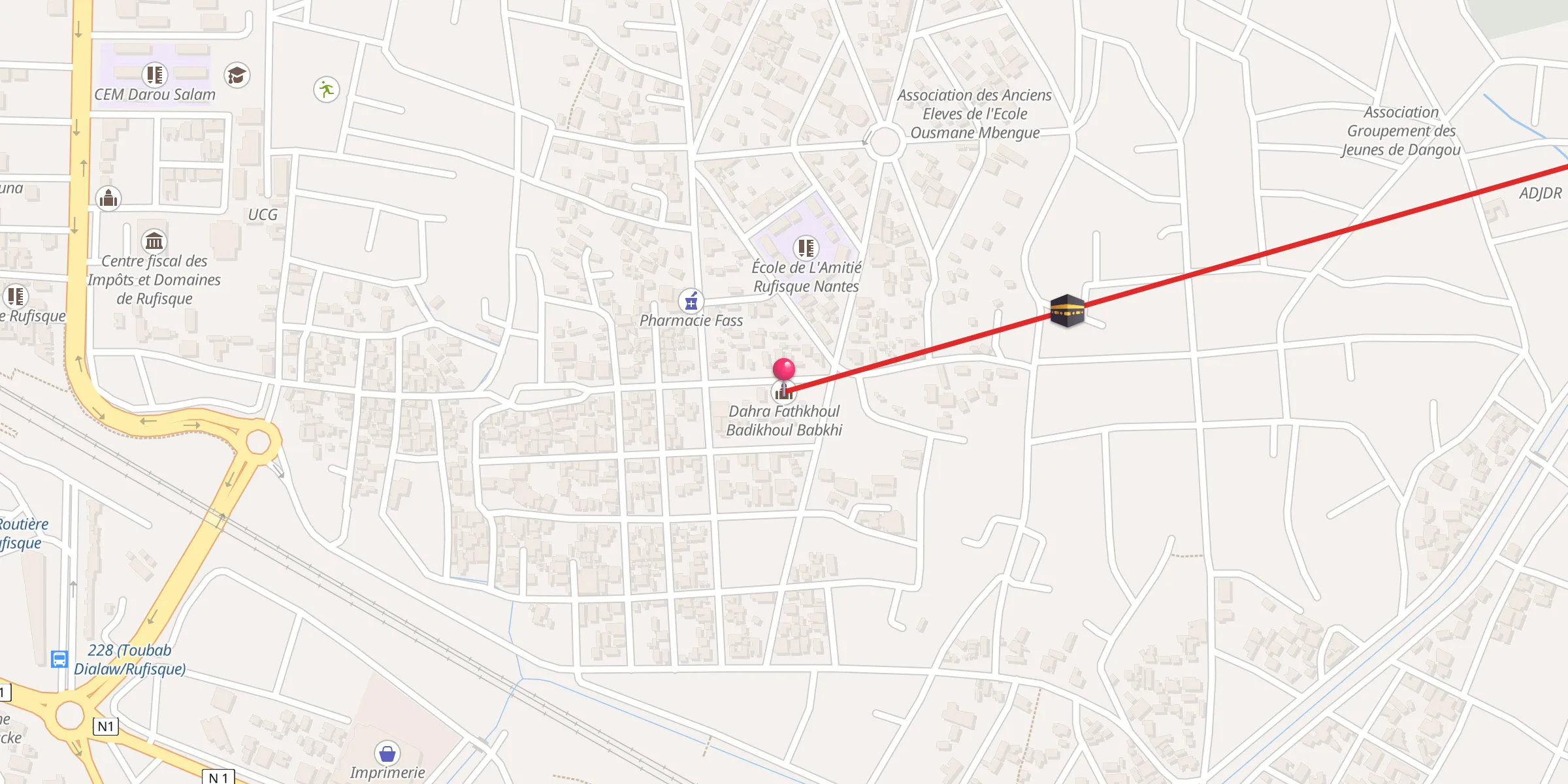 Carte de localisation : Dahra Fathkhoul Badikhoul Babkhi
