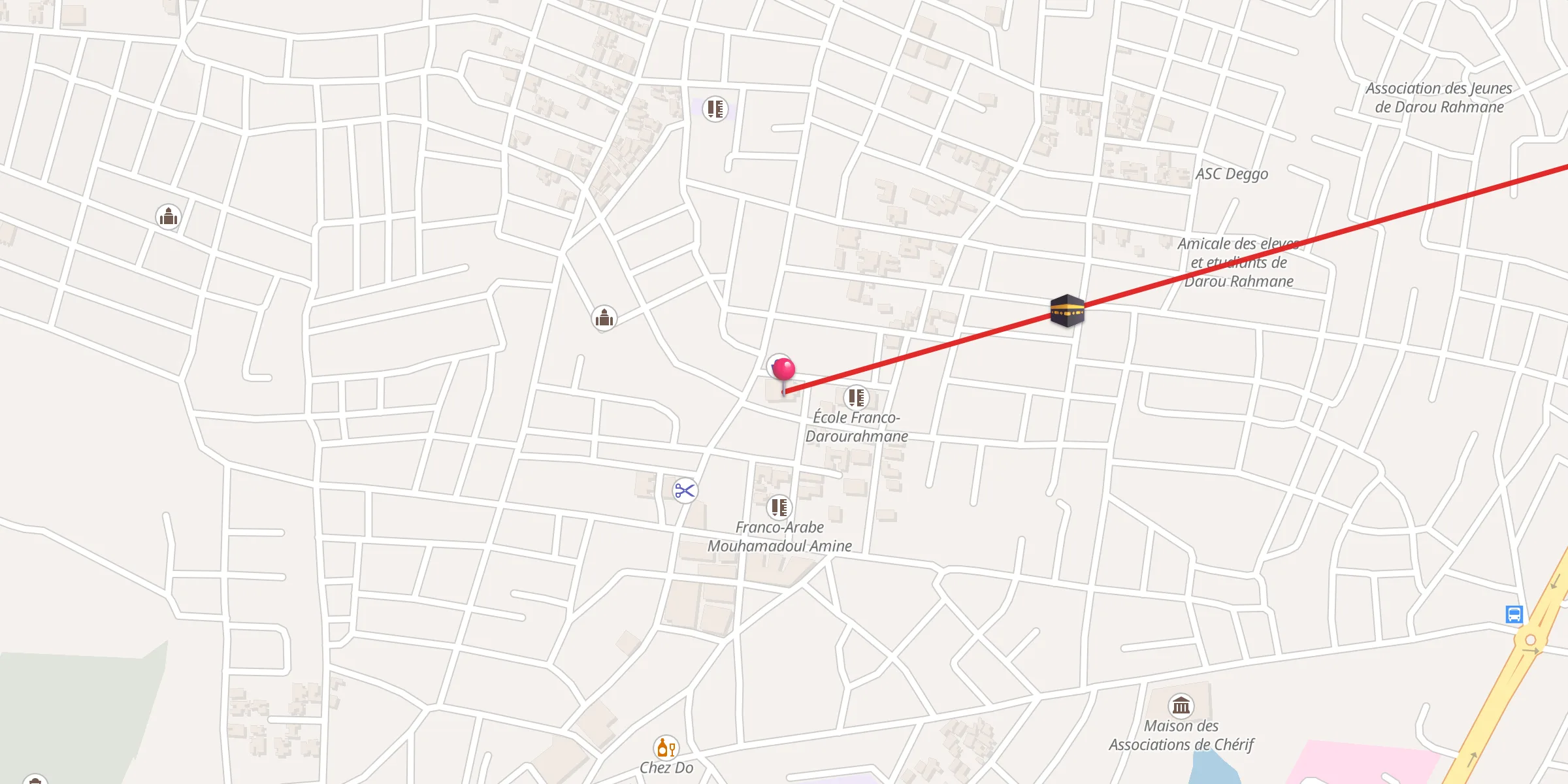 Carte de localisation : Grande Mosquée Darourakhmane
