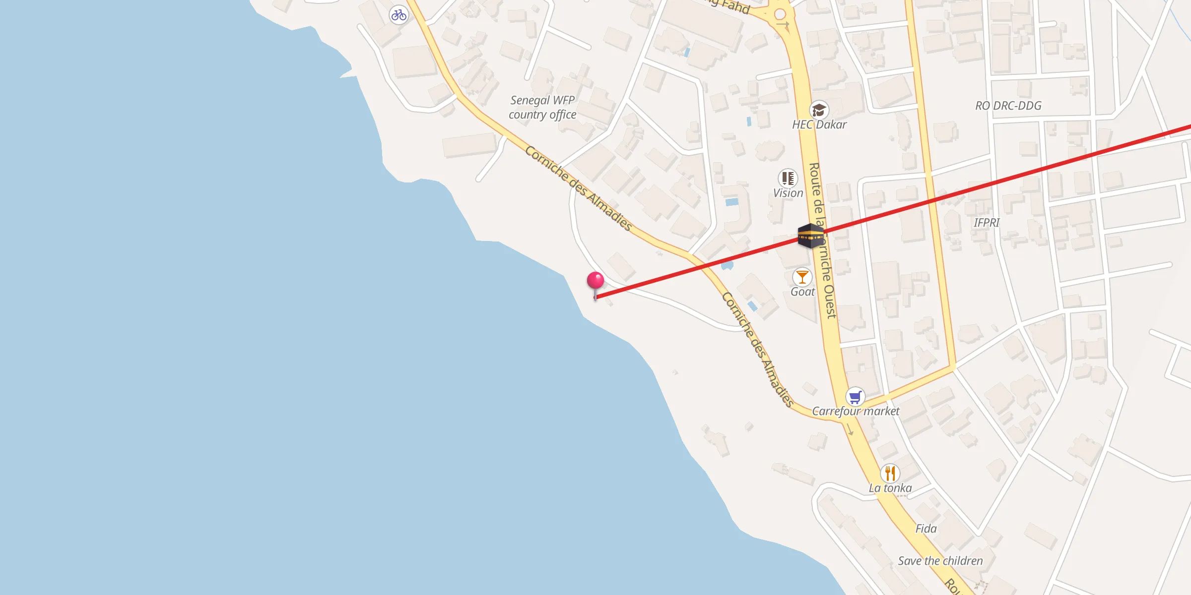 Carte de localisation : Grotte de Seydina Limamou Laye