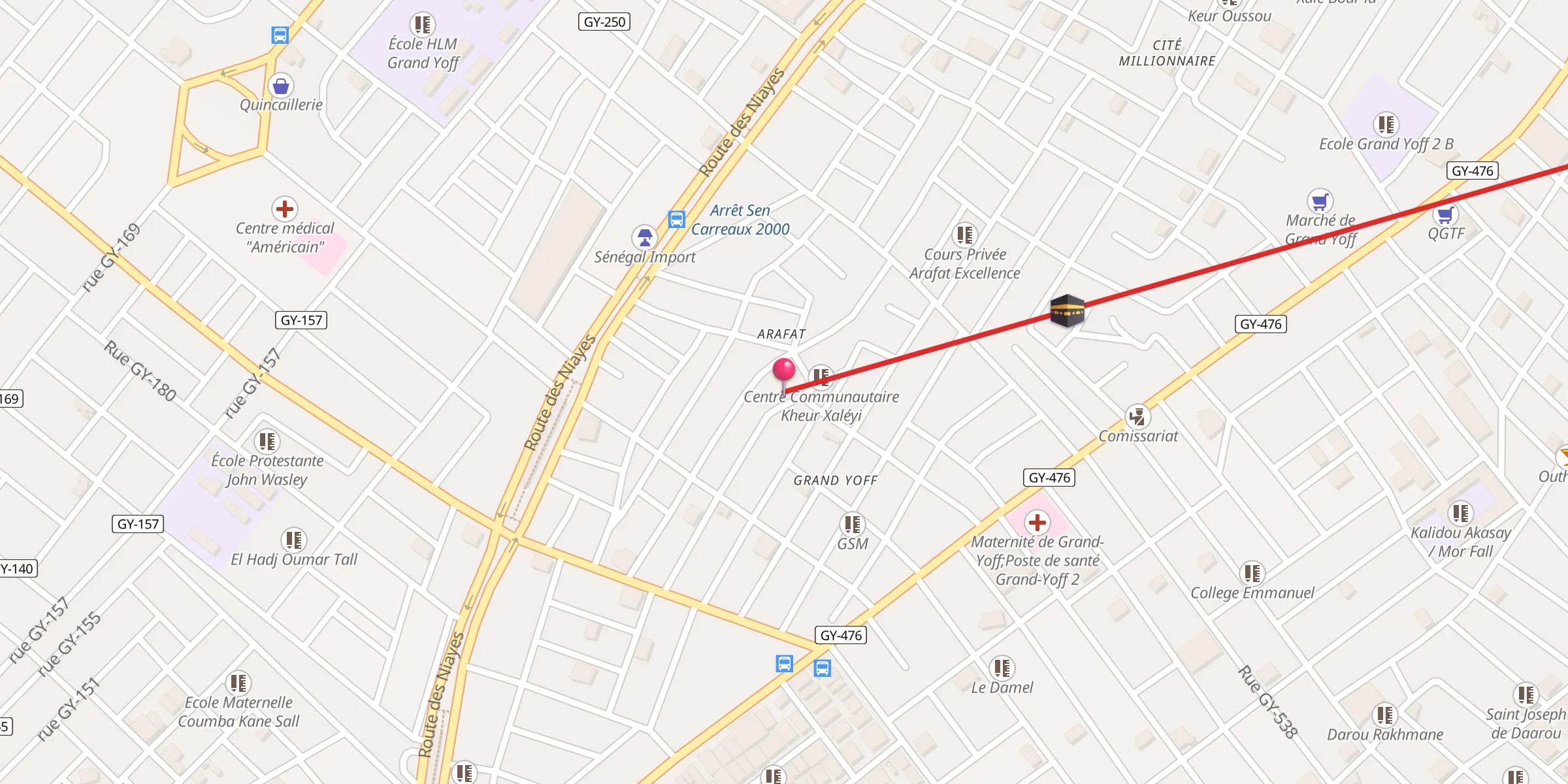 Carte de localisation : Grande Mosquée Arafat