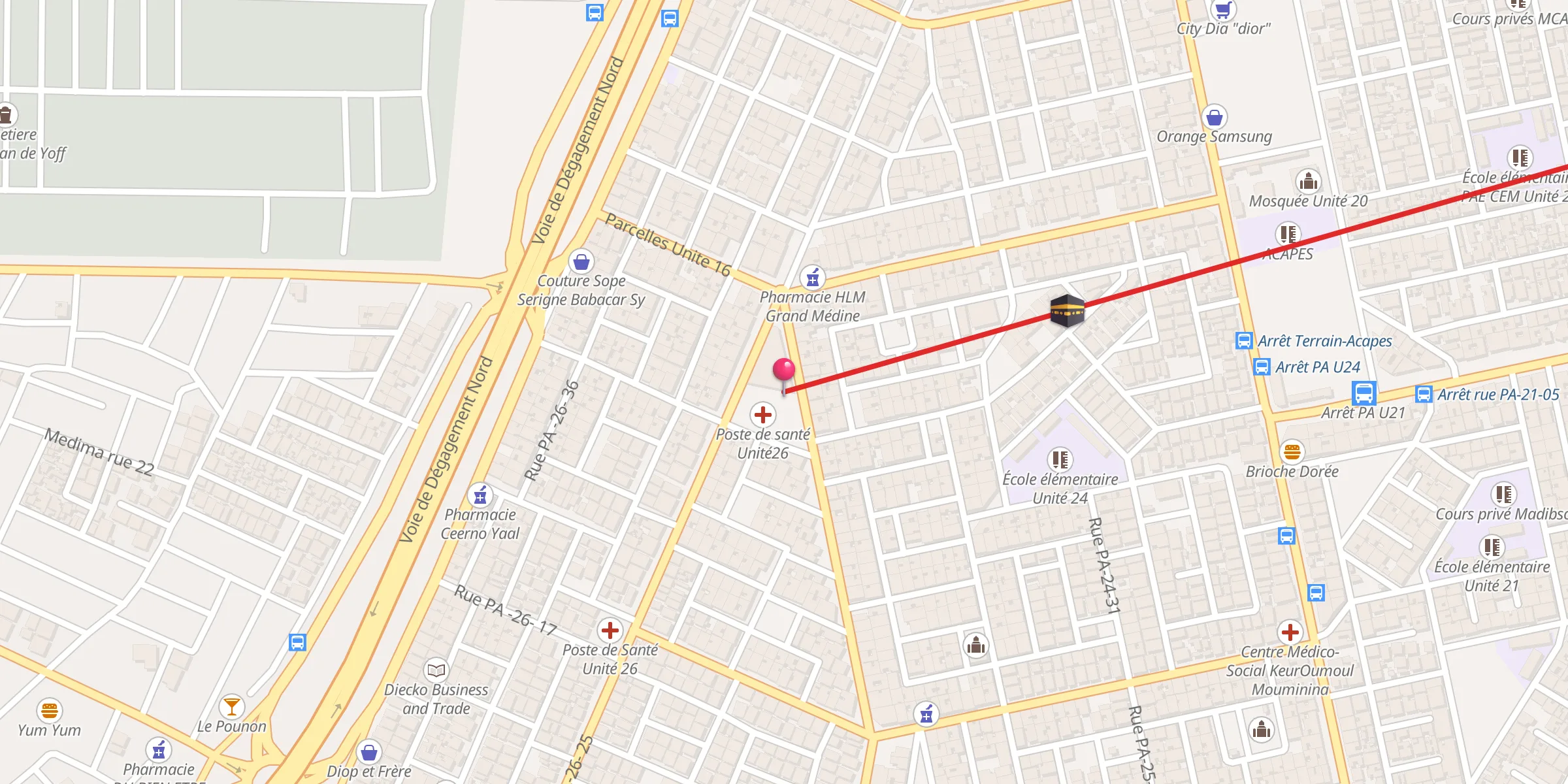Carte de localisation : Mosquée Abou Oubayda