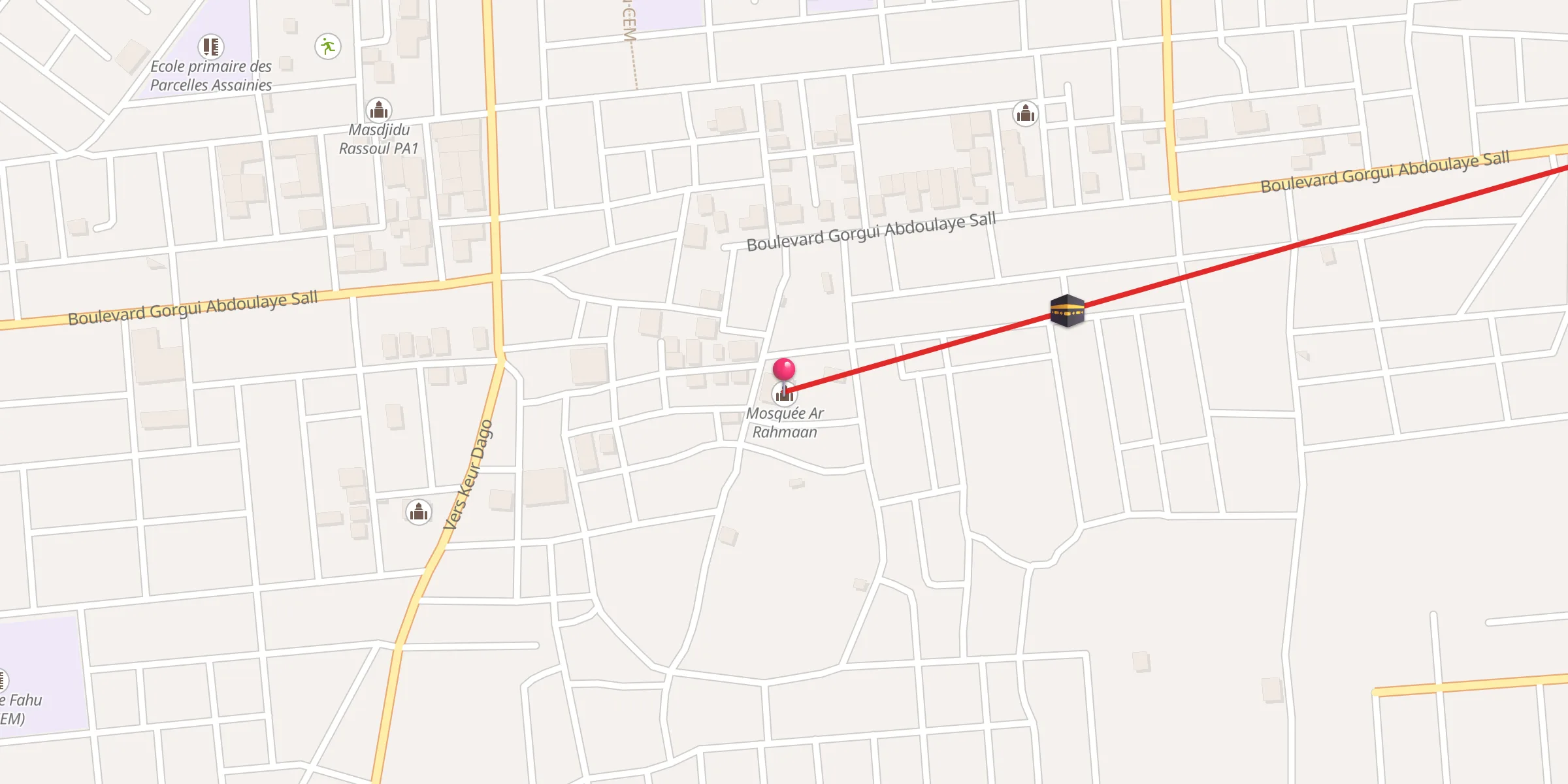 Carte de localisation : Mosquée Ar Rahmaan