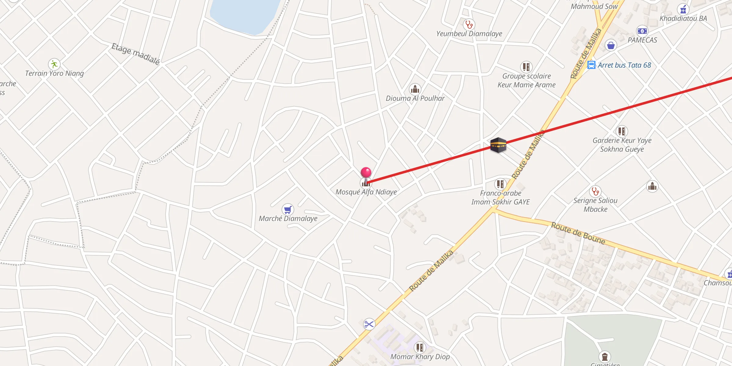 Carte de localisation : Mosqué Alfa Ndiaye