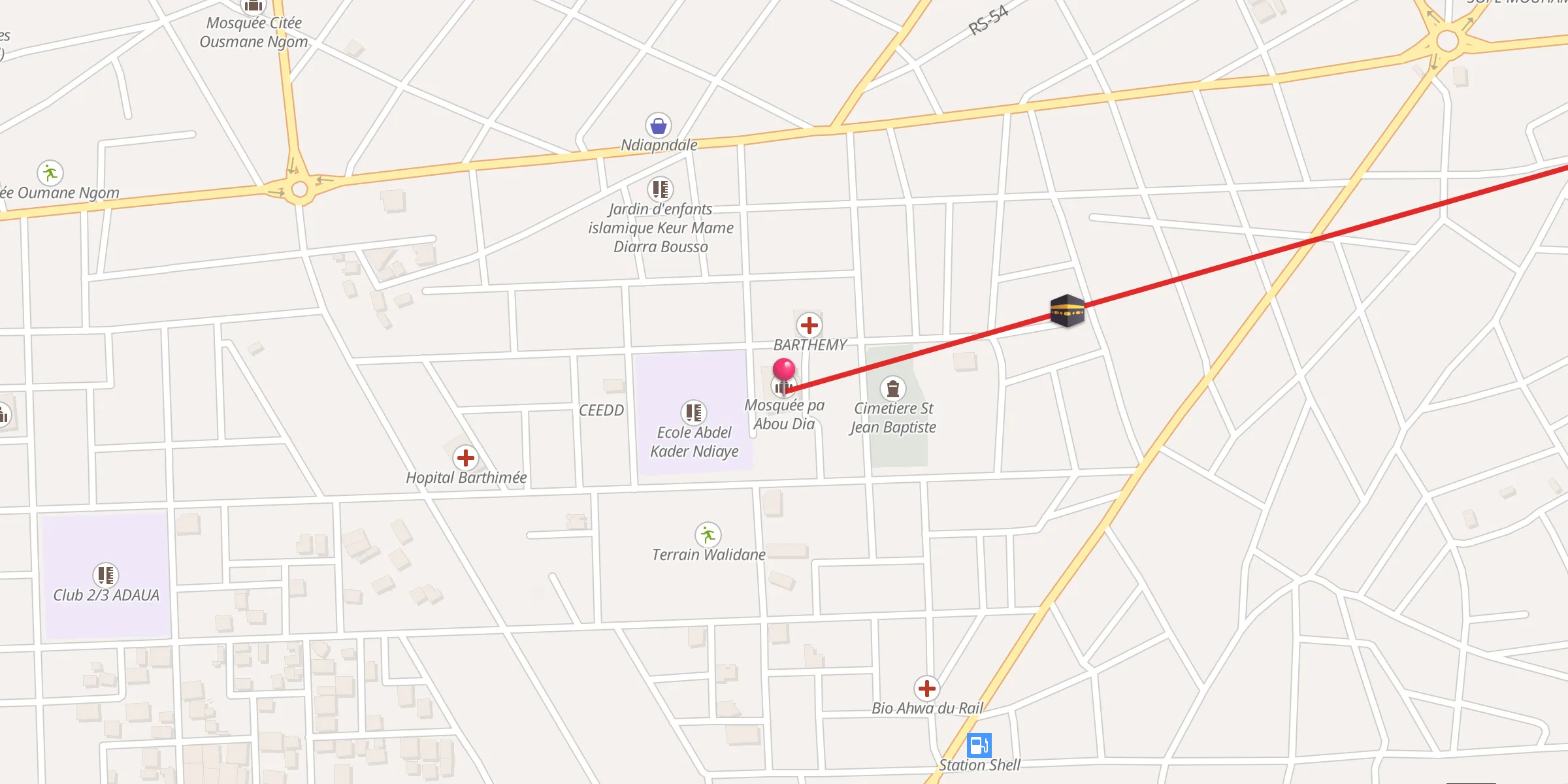 Carte de localisation : Mosquée pa Abou Dia