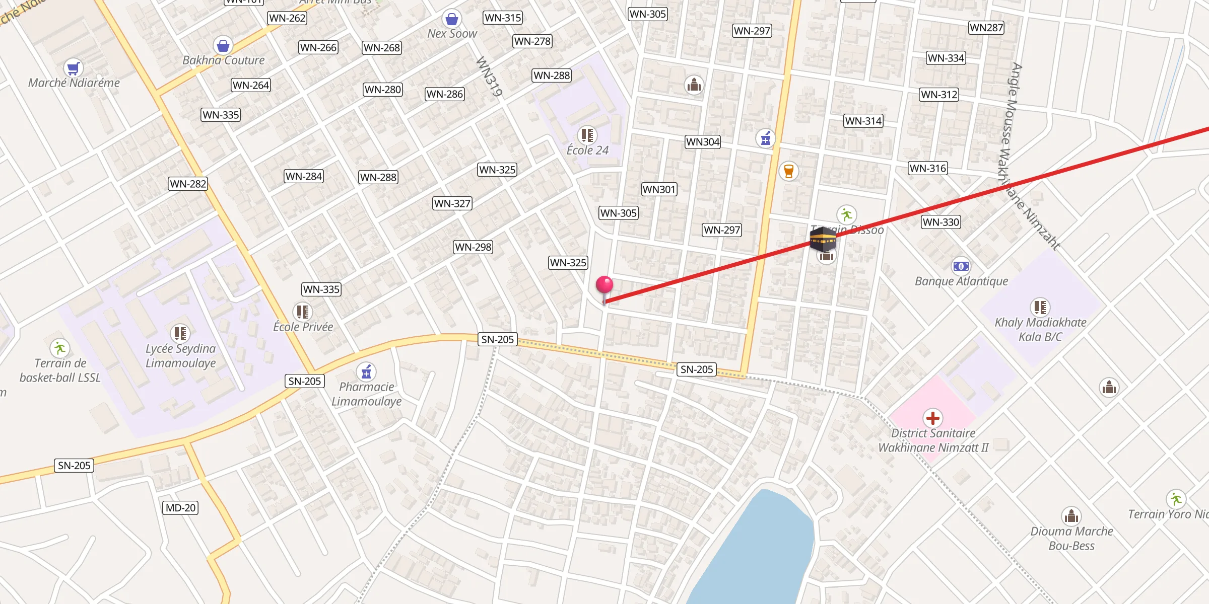 Carte de localisation : Mosqué hite