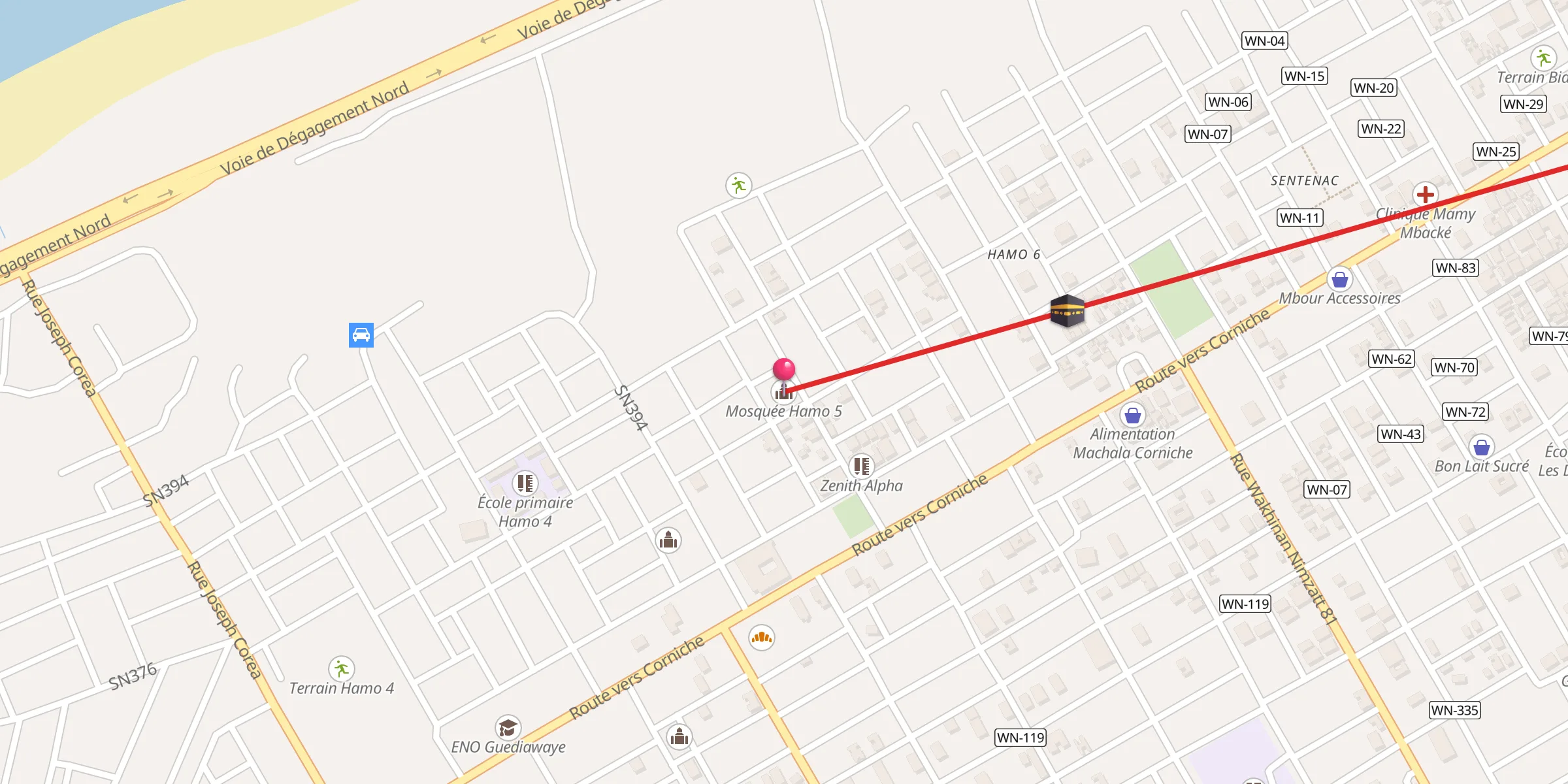 Carte de localisation : Mosquée Hamo 5