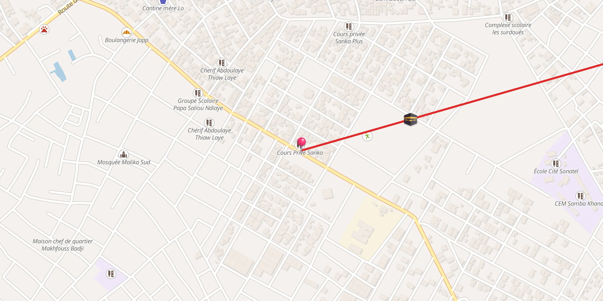 Carte de localisation : Daara Dialibatoul Marakhib