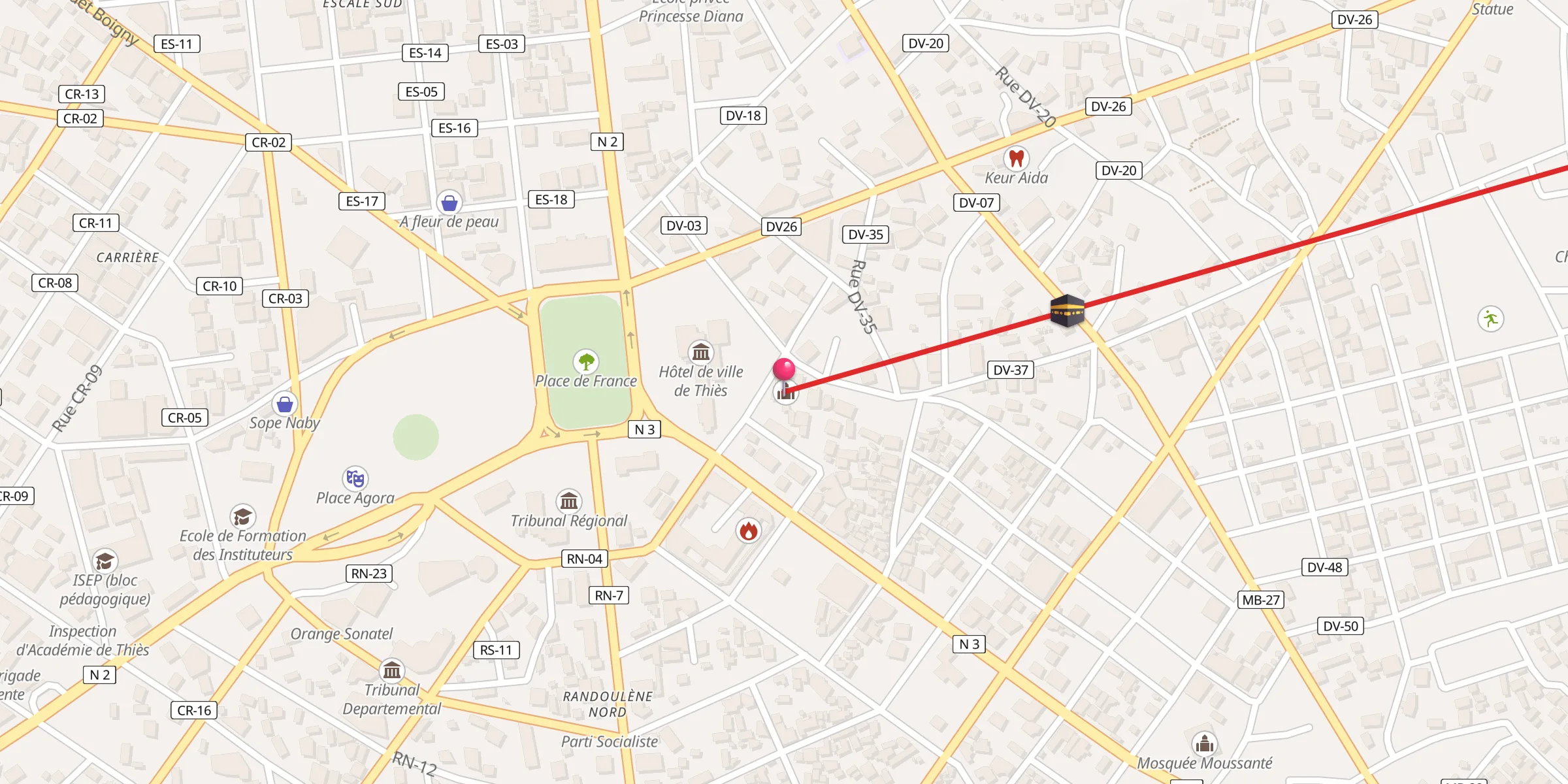 Carte de localisation : Mosquée