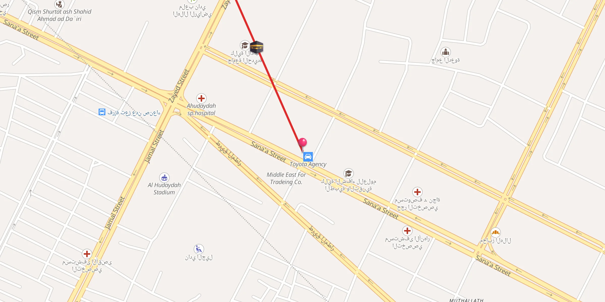 Carte de localisation : مسجد القدس