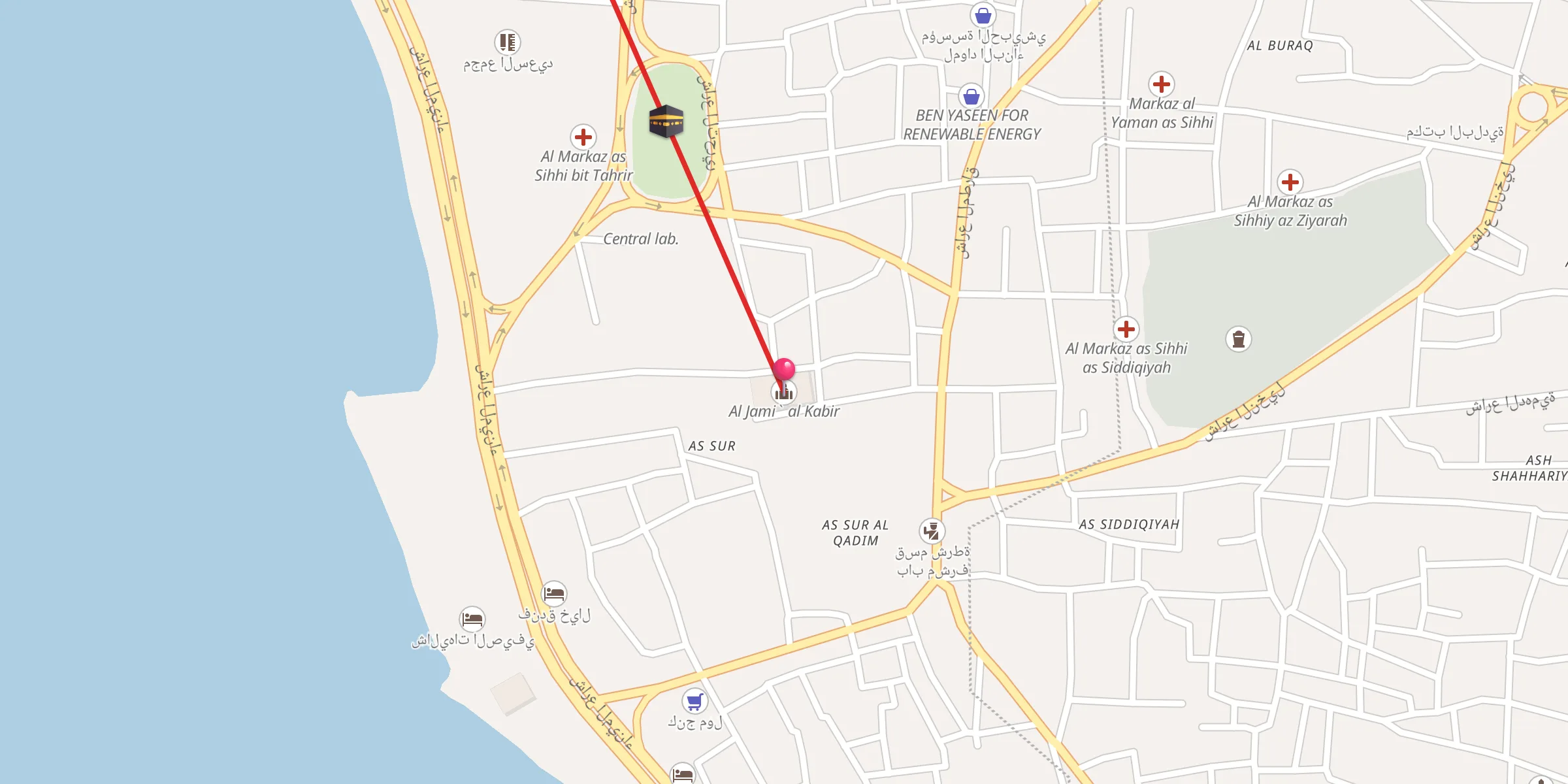 Carte de localisation : الجامع الكبير
