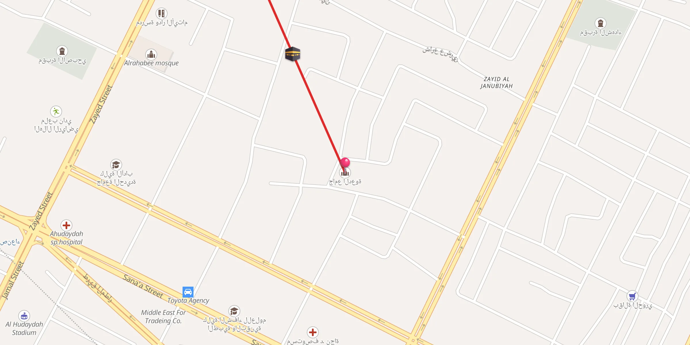 Carte de localisation : جامع الدعوة