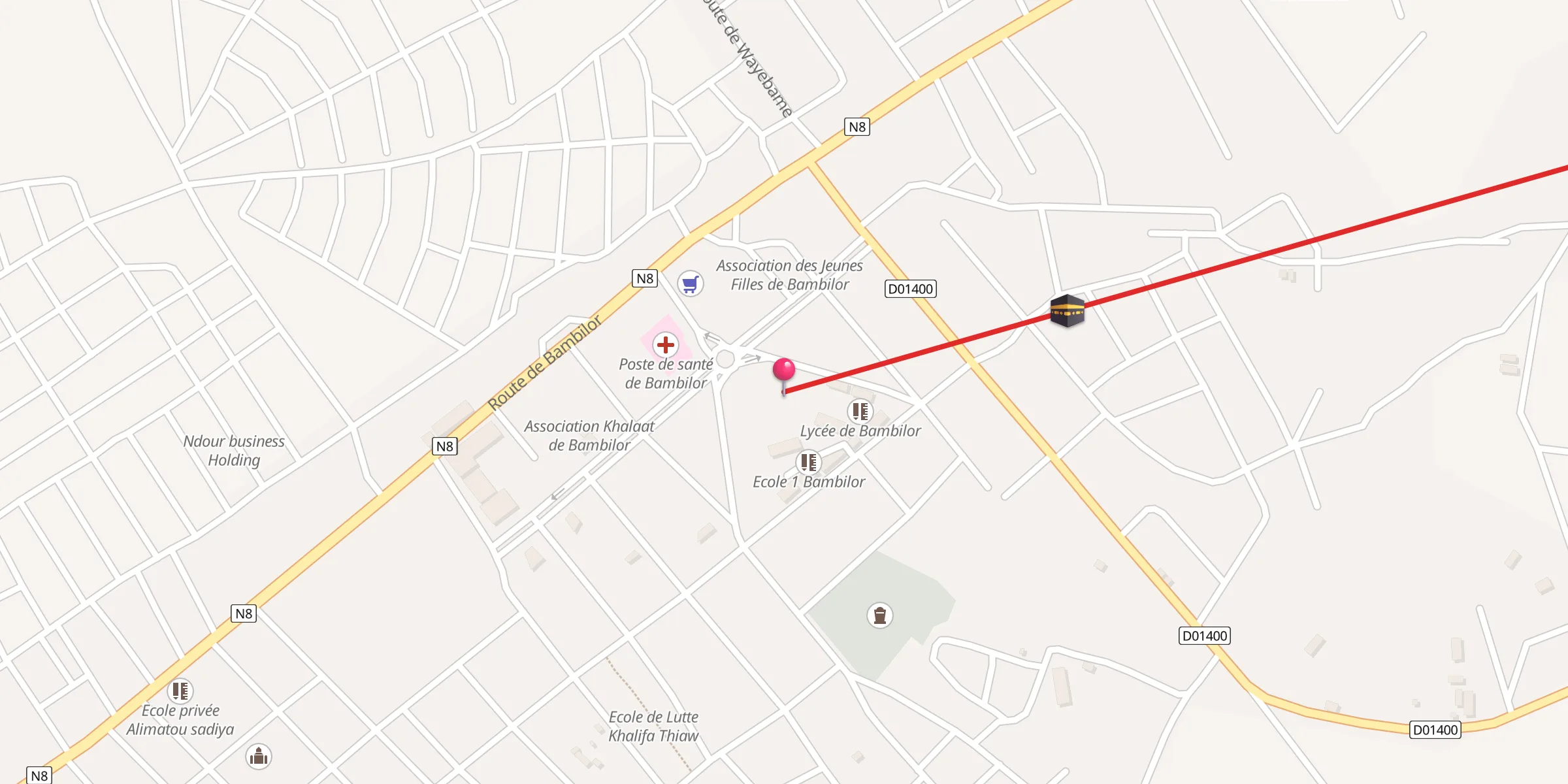 Carte de localisation : Grand Mosqué de bambilor