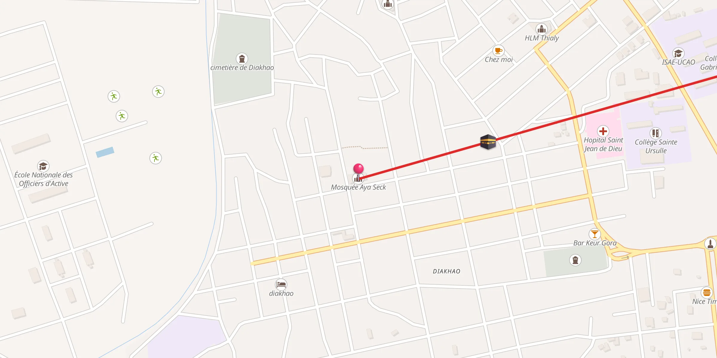 Carte de localisation : Mosquée Aya Seck