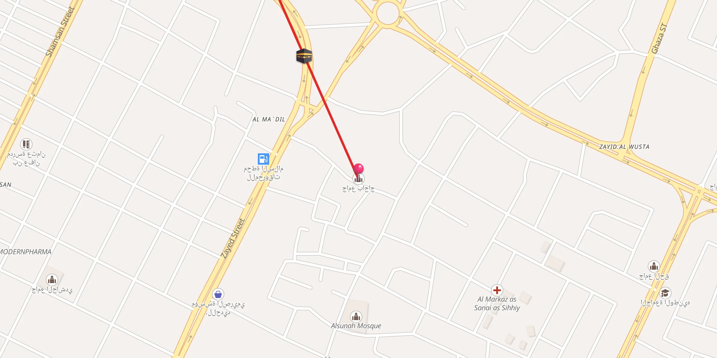 Carte de localisation : جامع باحاج