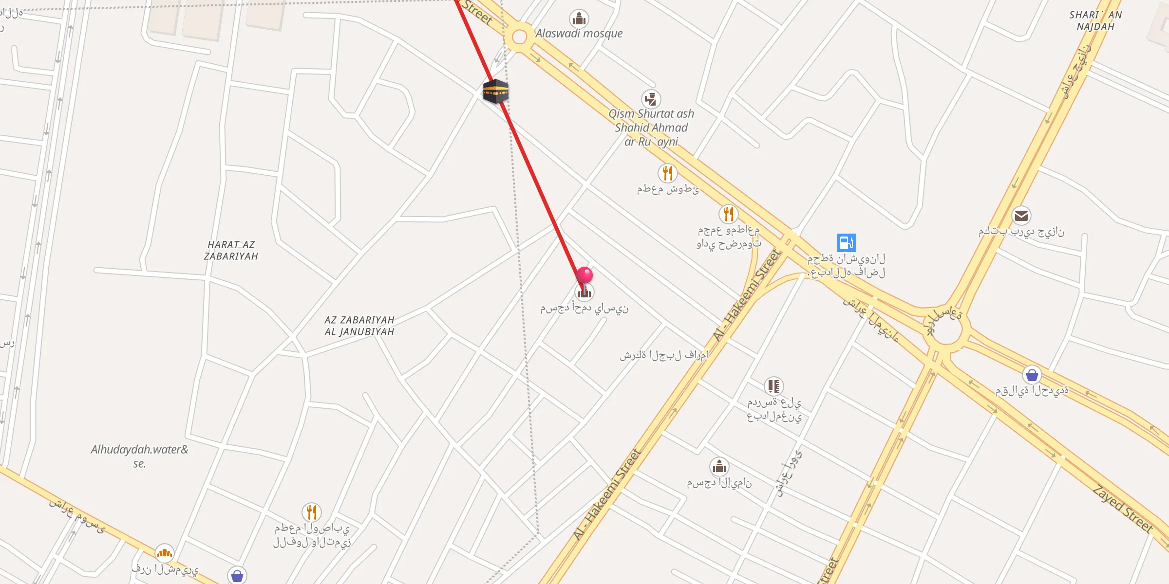 Carte de localisation : مسجد أحمد ياسين