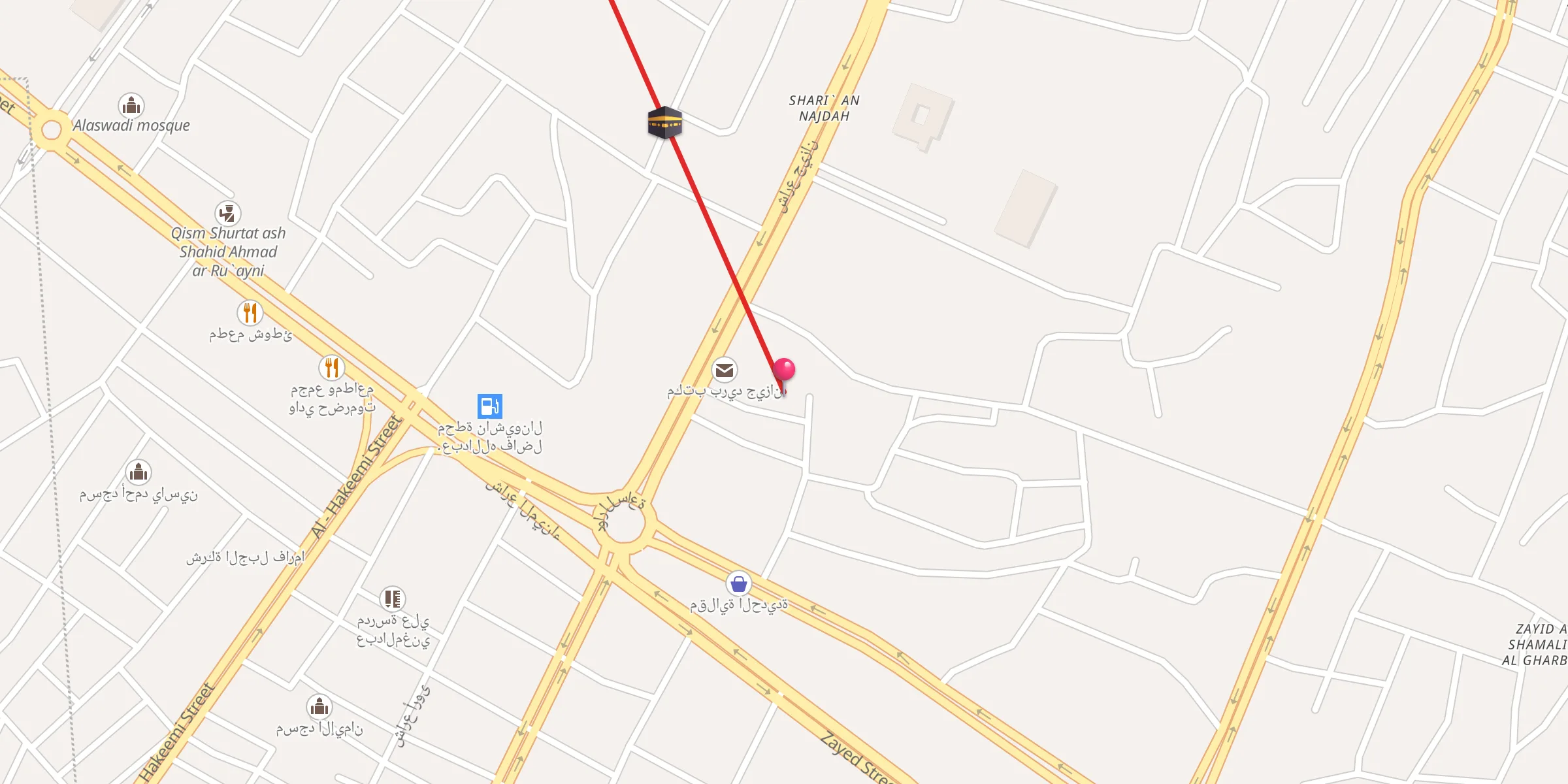 Carte de localisation : جامع الضحوي