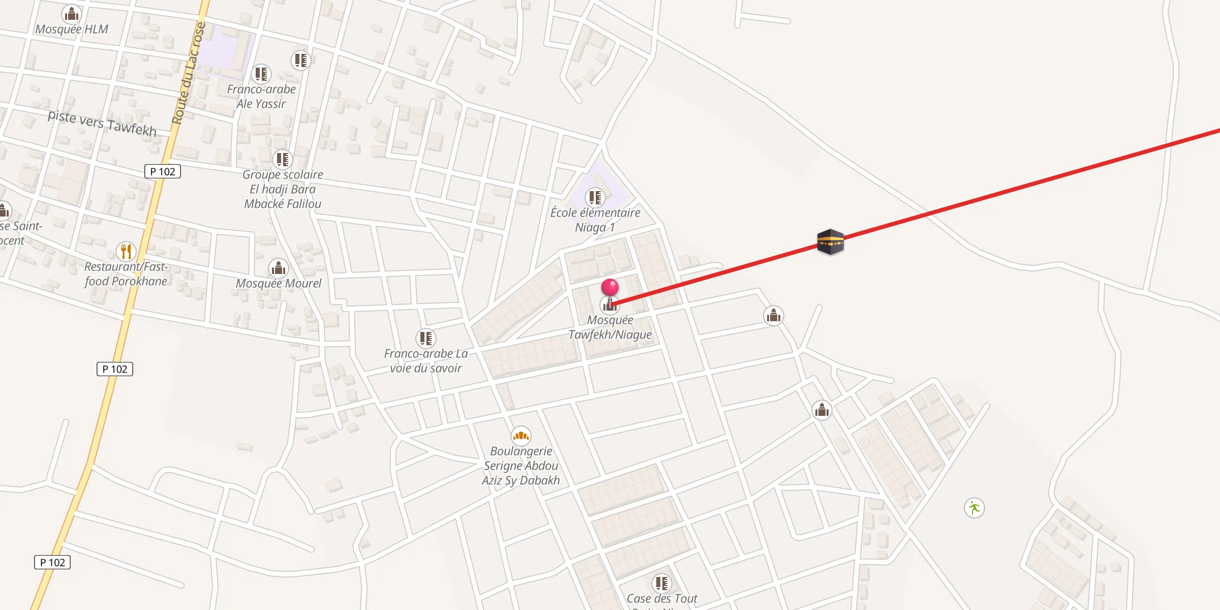 Carte de localisation : Mosquée Tawfekh/Niague