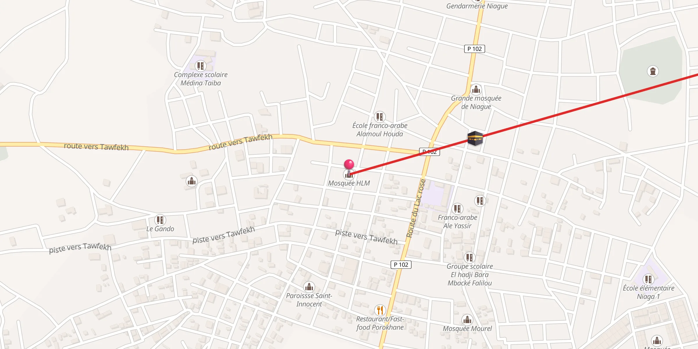 Carte de localisation : Mosquée HLM