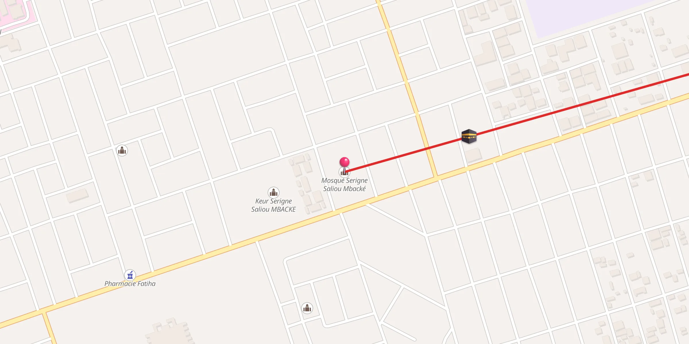 Carte de localisation : Mosqué Serigne Saliou Mbacké