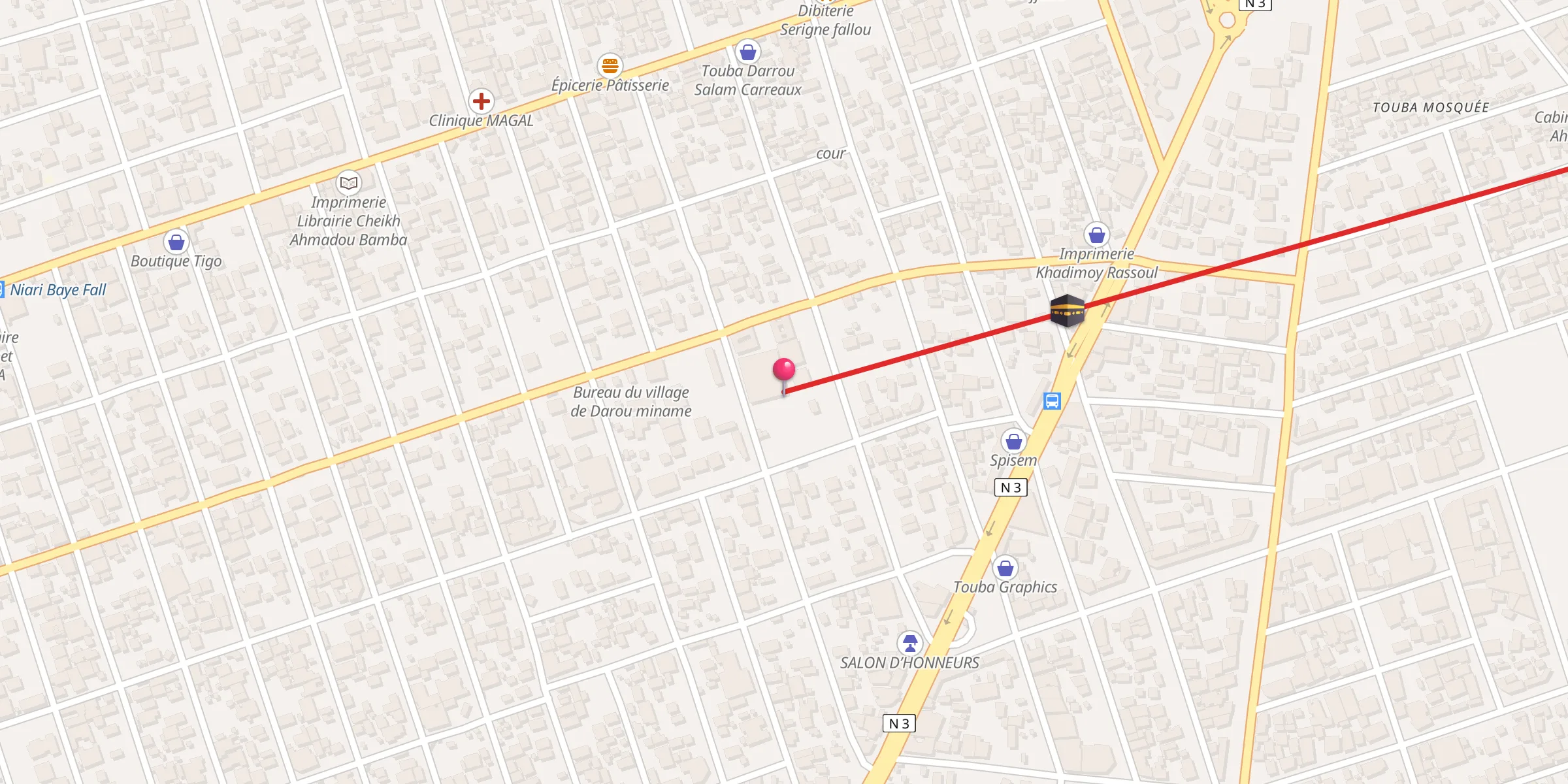 Carte de localisation : Penium Darou Minam
