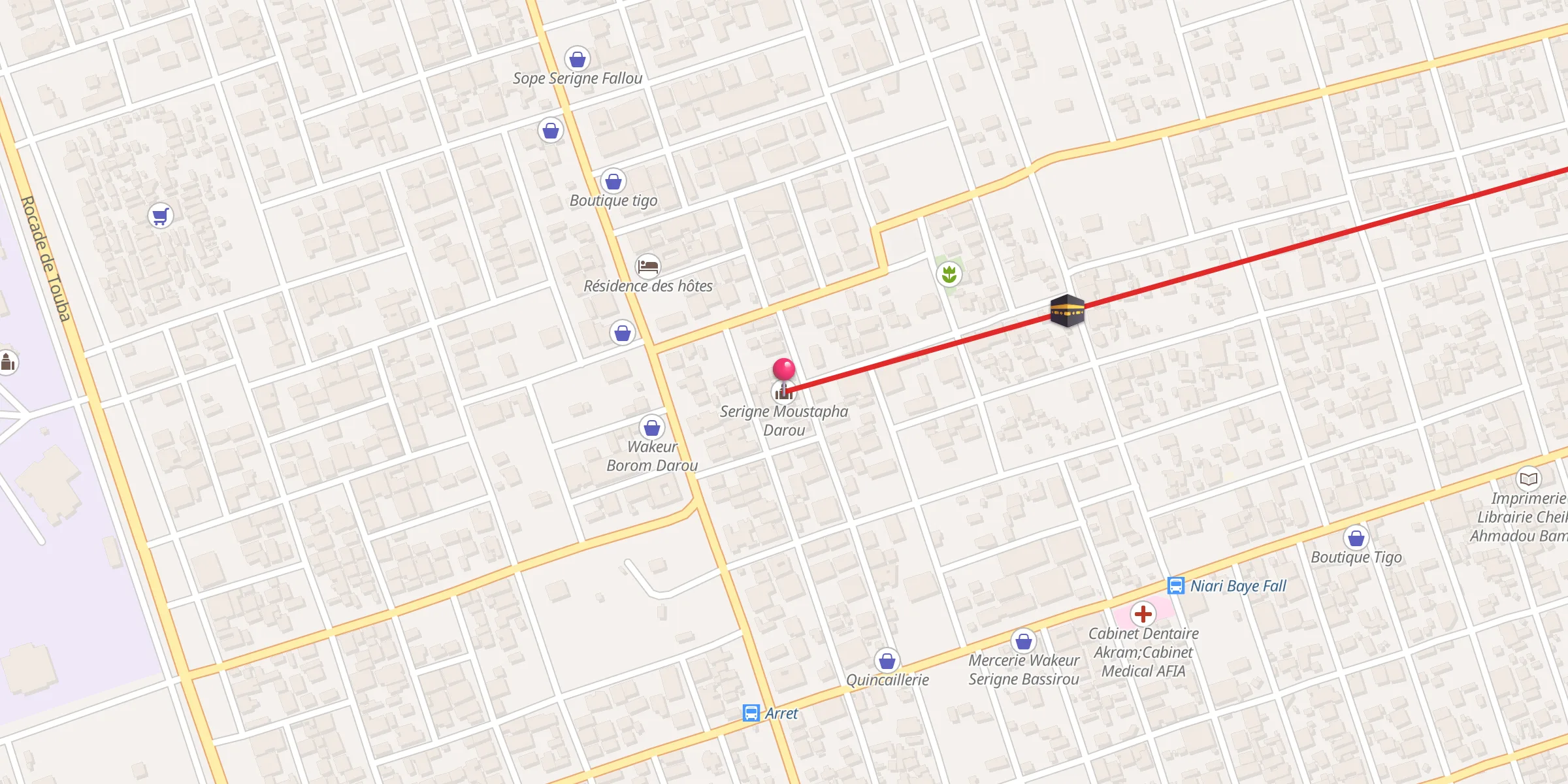Carte de localisation : Serigne Moustapha Darou