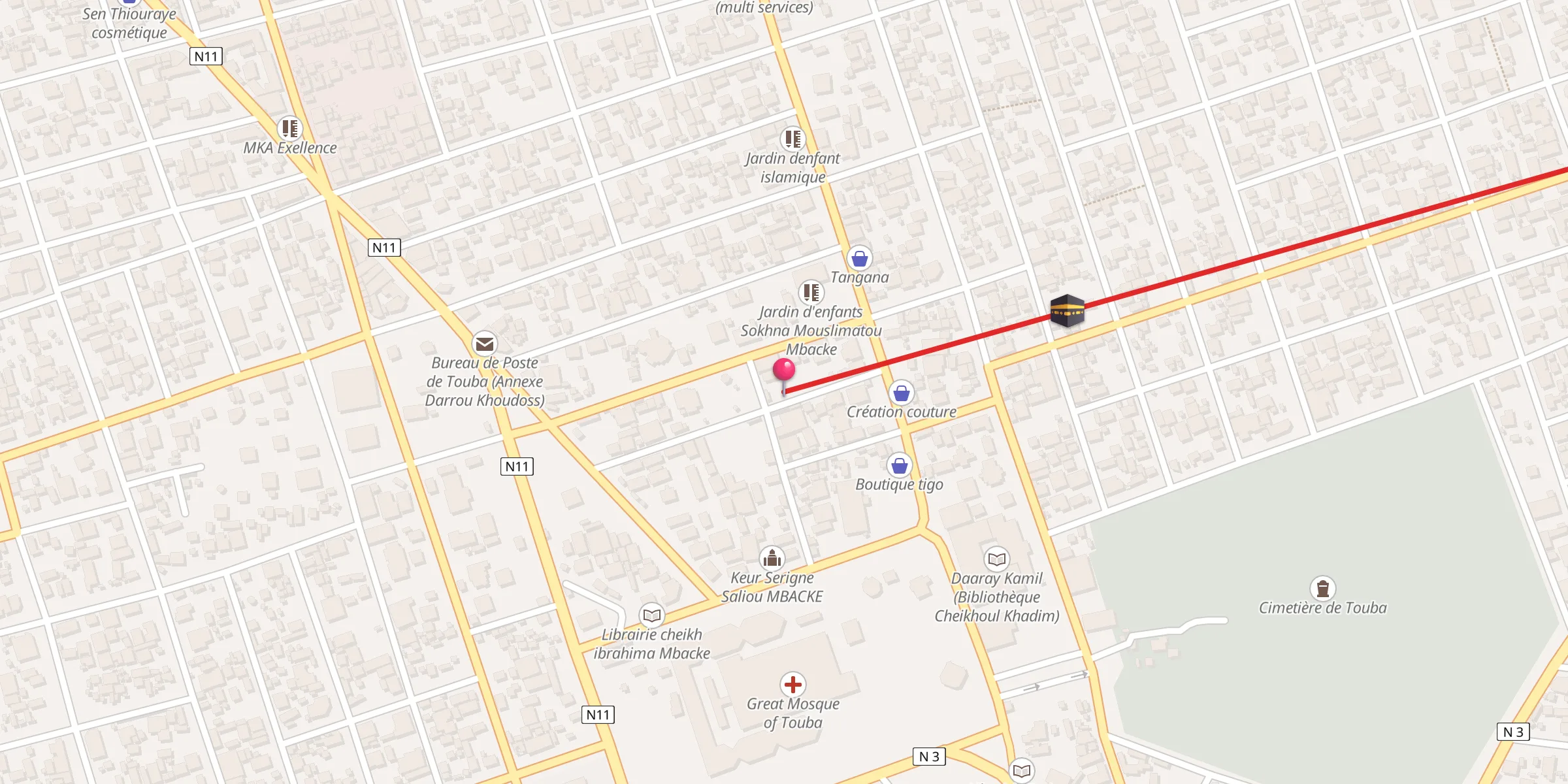 Carte de localisation : Centre Sokhna mouslimatou Mbacke