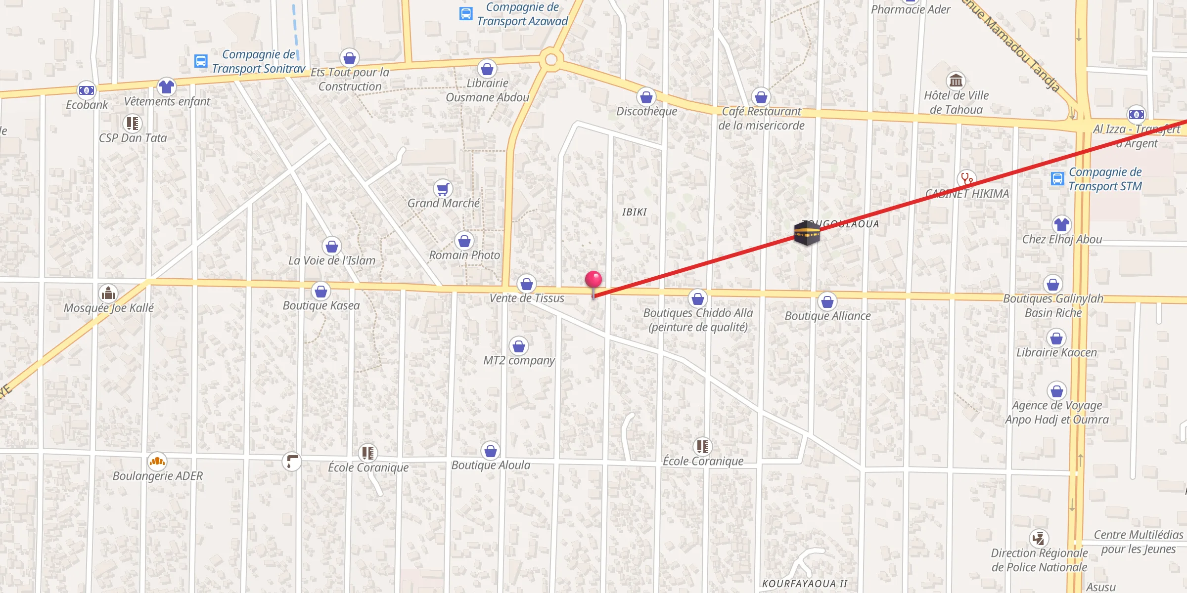 Carte de localisation : Mosquée Ibiki
