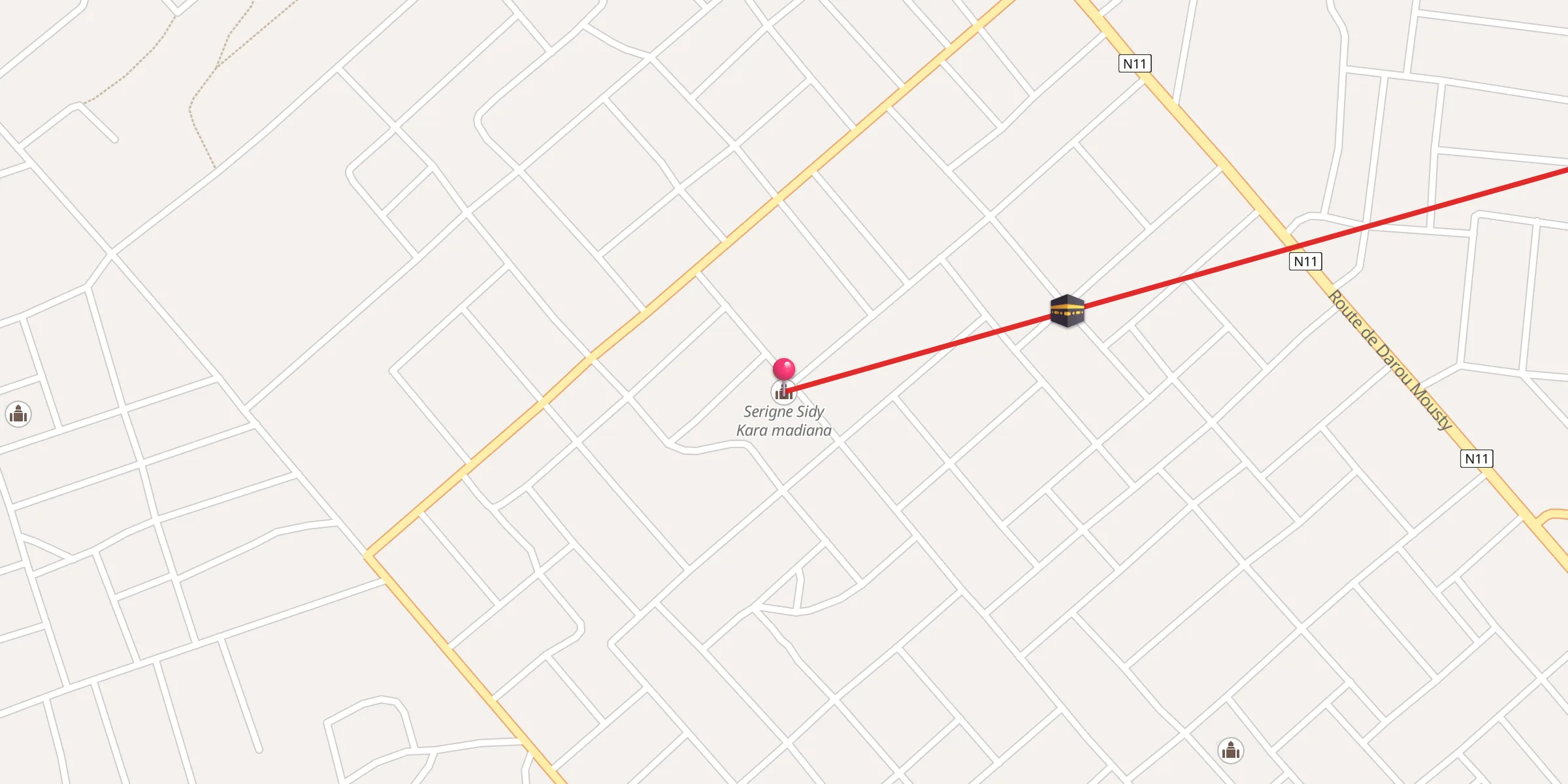 Carte de localisation : Serigne Sidy Kara madiana