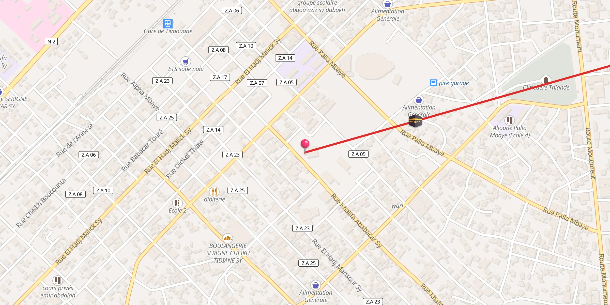Carte de localisation : Khalifa Ababacar Sy