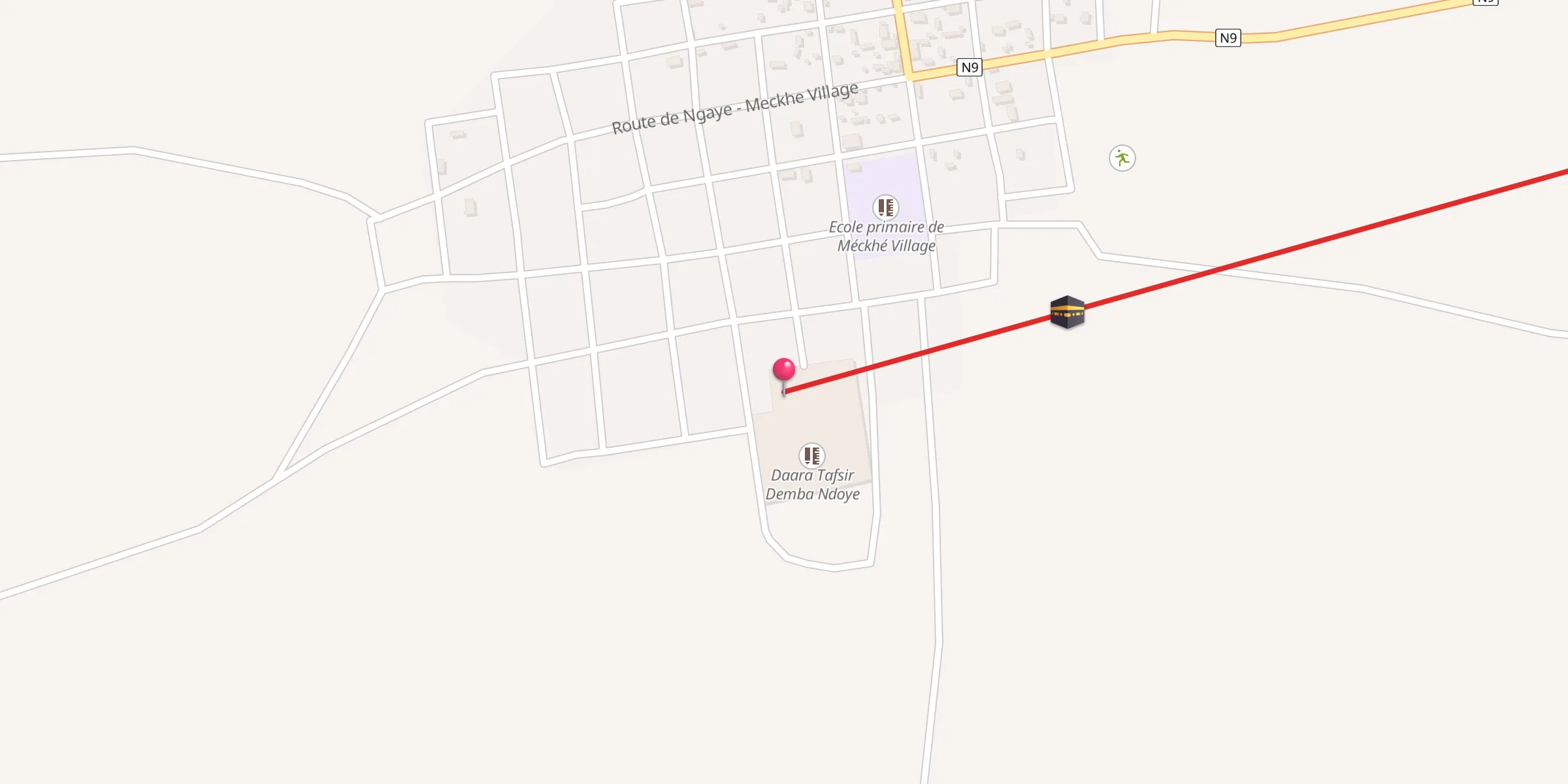 Carte de localisation : Daara Tafsir Demba Ndoye