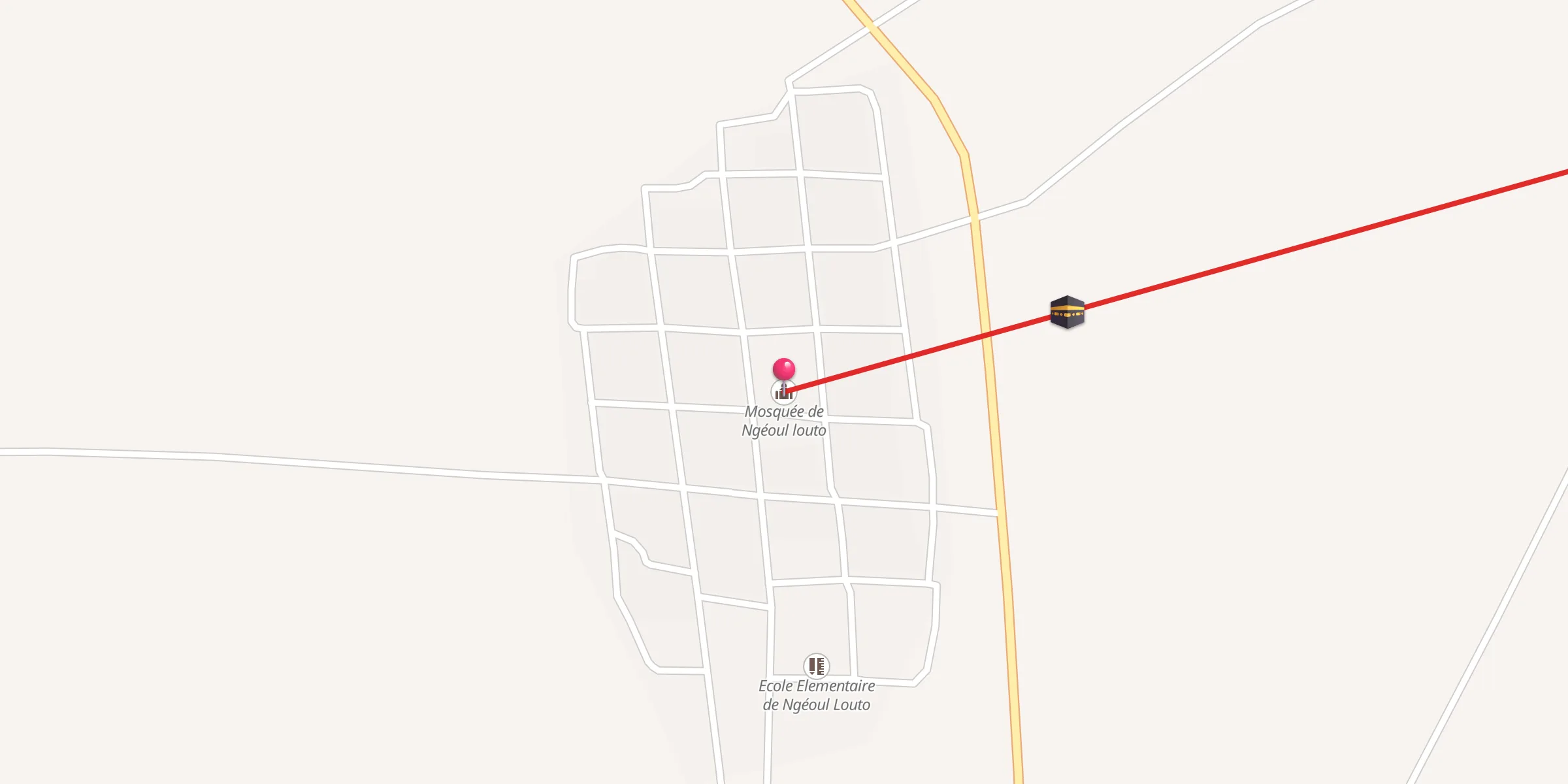 Carte de localisation : Mosquée de Ngéoul louto