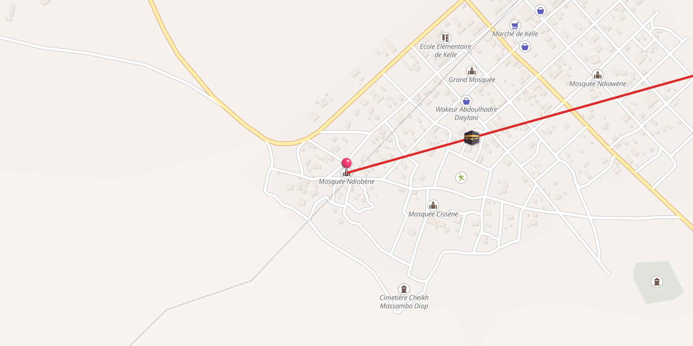Carte de localisation : Mosquée Ndiobène