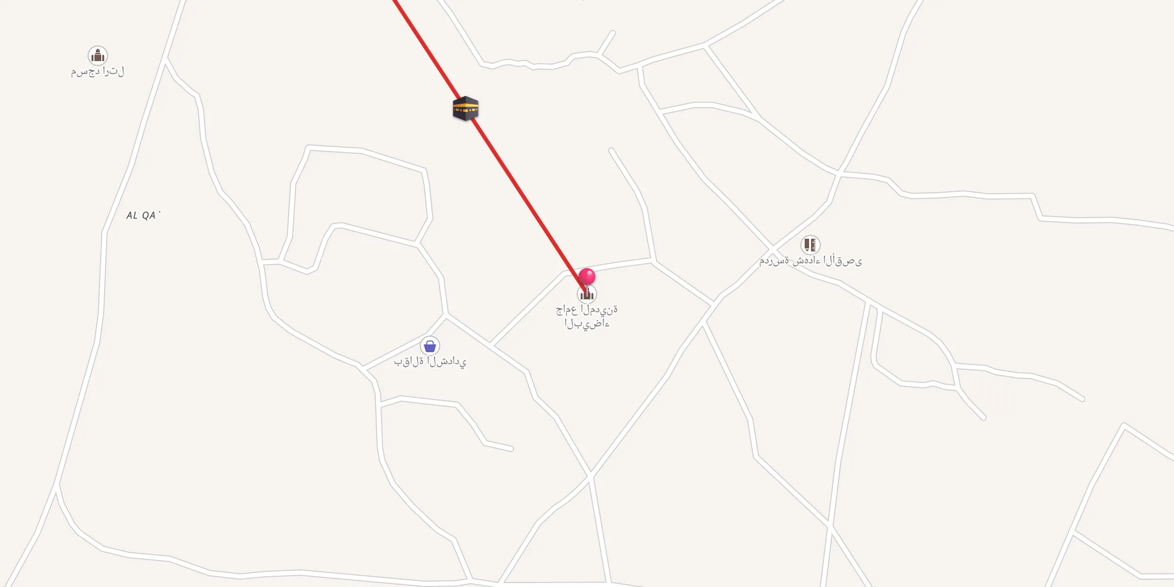Carte de localisation : جامع المدينة البيضاء